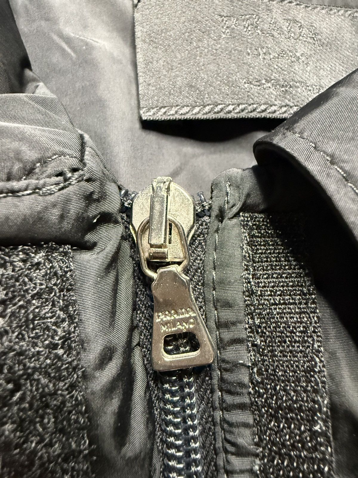 Prada Vintage Prada Nylon Long Coat W 2 Way Zip & Velcro Closure Size US XXS / EU 40 - 9 Thumbnail