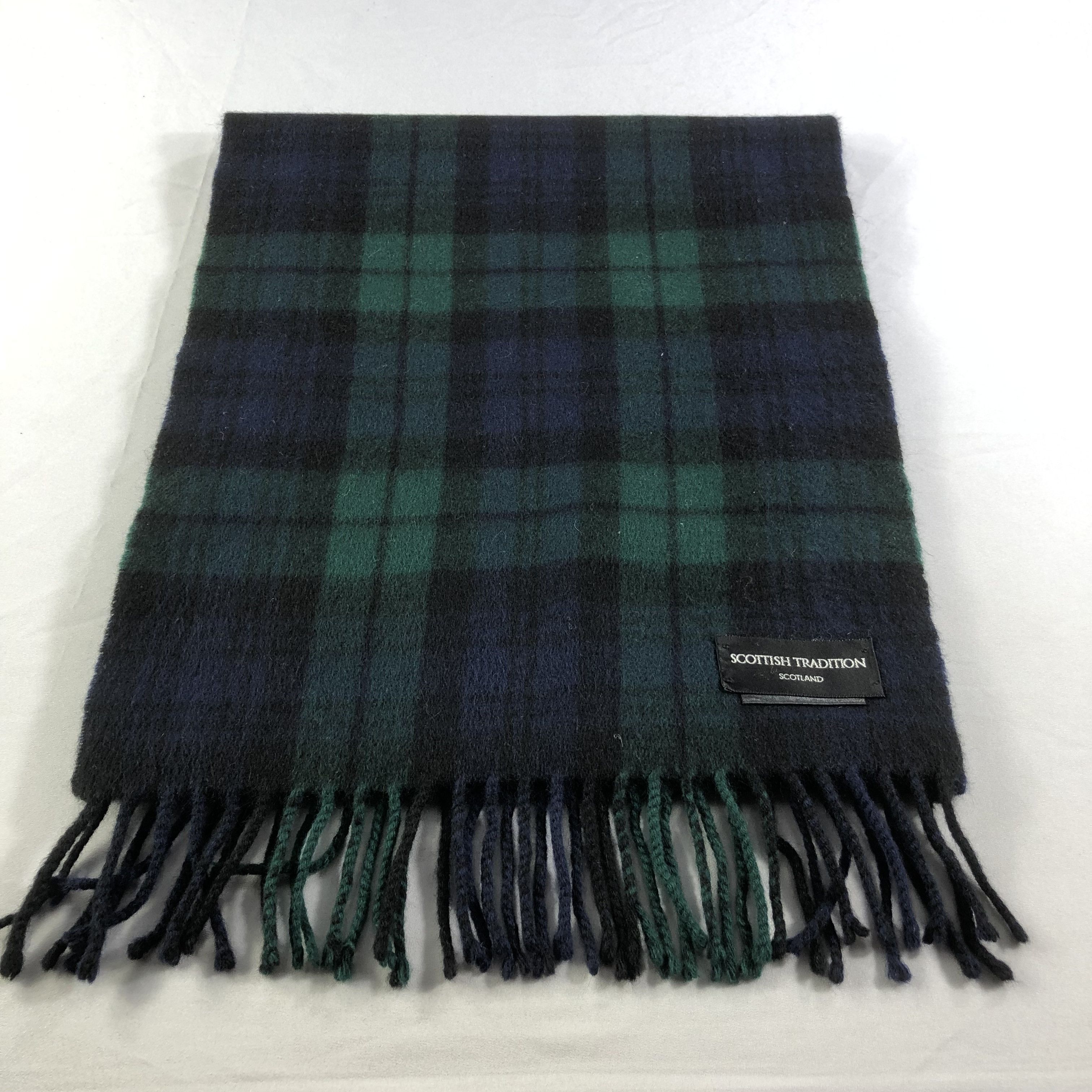 Vintage Scottish Tradition Tartan Wool Angora Scarf Muffler V1469 Size ONE SIZE - 3 Thumbnail