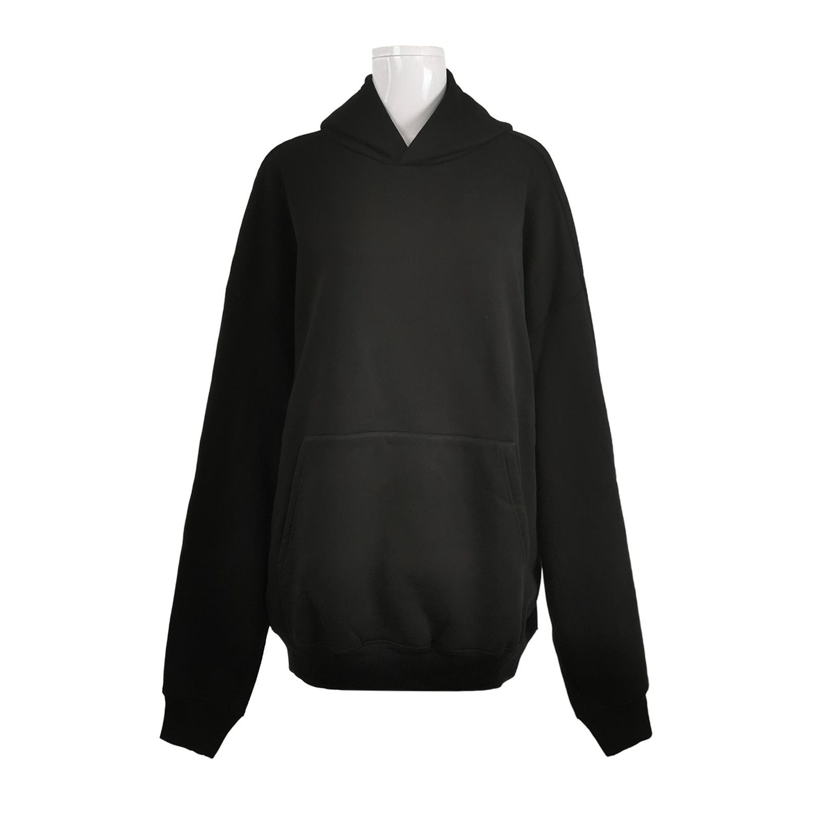 Balenciaga S Size Cotton Solid Hooded Sweatshirt