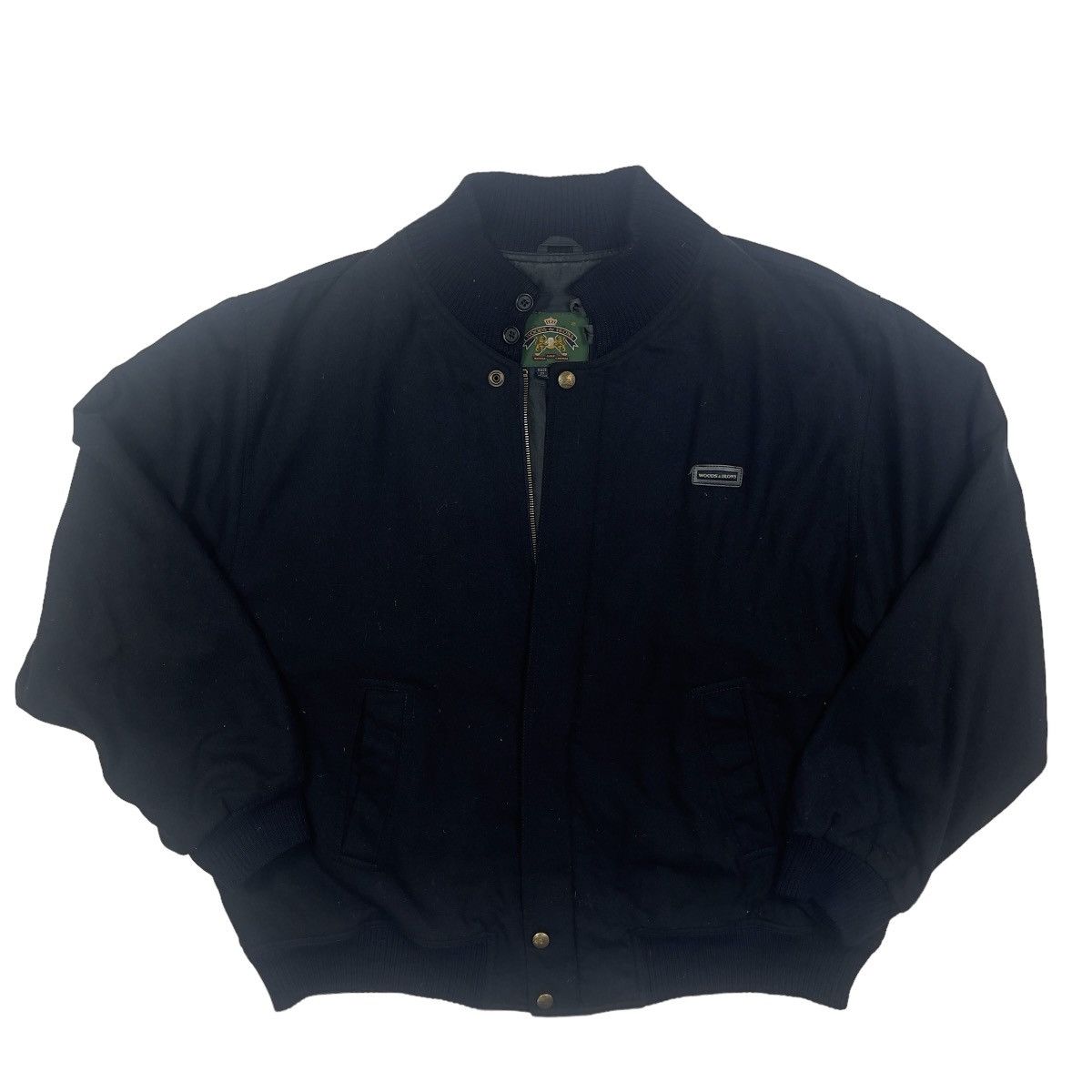 Wood and Iron Woods & Irons Royal Golf Course Jacket Wool Bomber Black