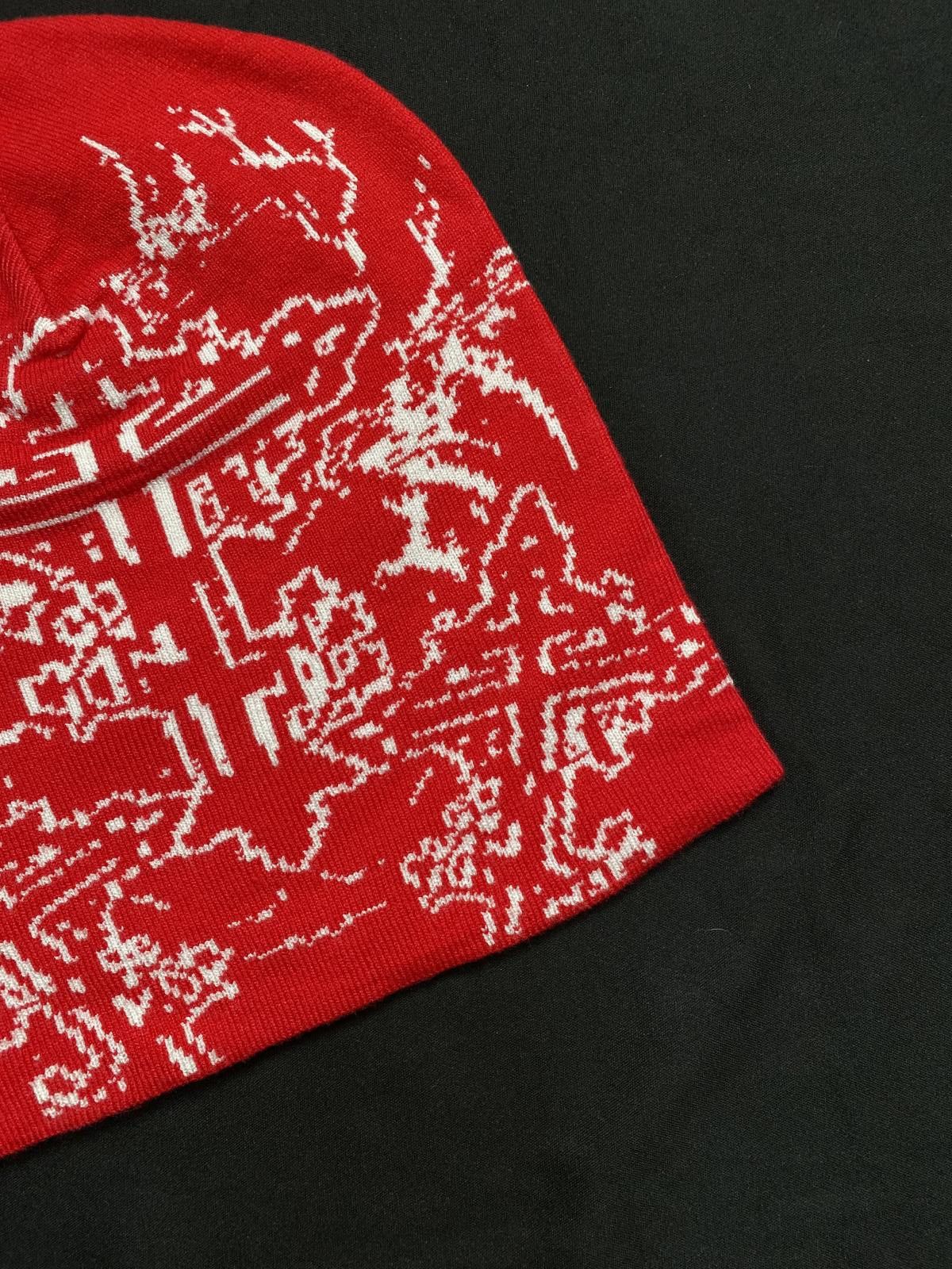 Japanese Brand Rare Y2k Gothic Cross Pattern No Cuff Knit Skull Cap Beanie Size ONE SIZE - 2 Thumbnail