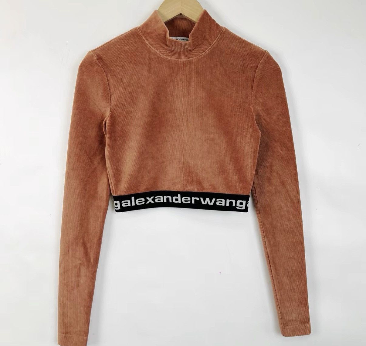 Alexander Wang Alexander Wang Brown Corduroy Short Pullover T-shirt K12 Size XS / US 0-2 / IT 36-38 - 1 Thumbnail