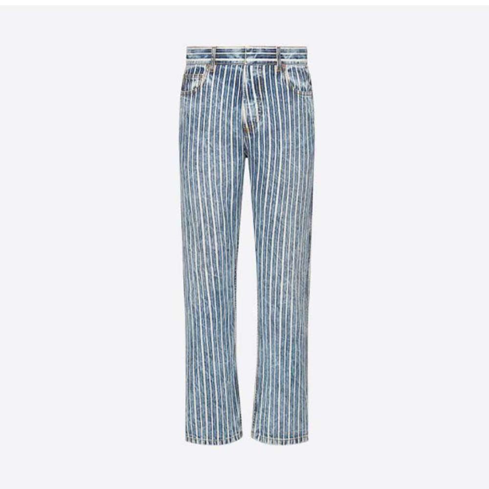 image of Dior O1W1Db10124 Pants In Blue, Women's