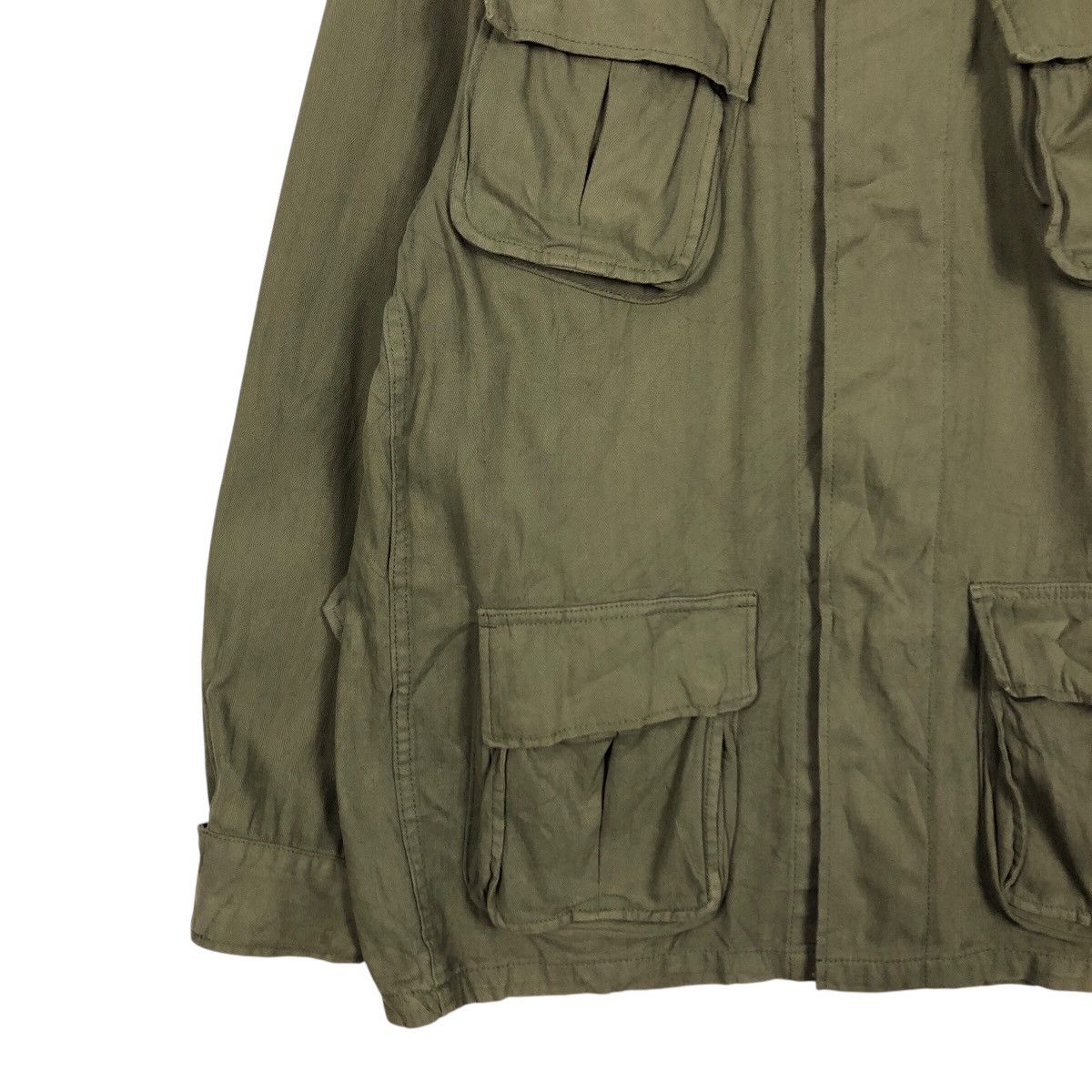 Other 📌Vintage Chore Worker Military Jacket Houston Multi Pockets Size US L / EU 52-54 / 3 - 5 Thumbnail