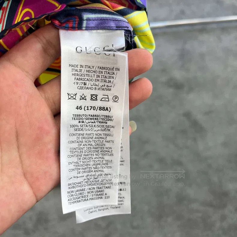 Gucci Gucci Multi-coloured letter plaid full-print twill silk sh Size US S / EU 44-46 / 1 - 6 Thumbnail
