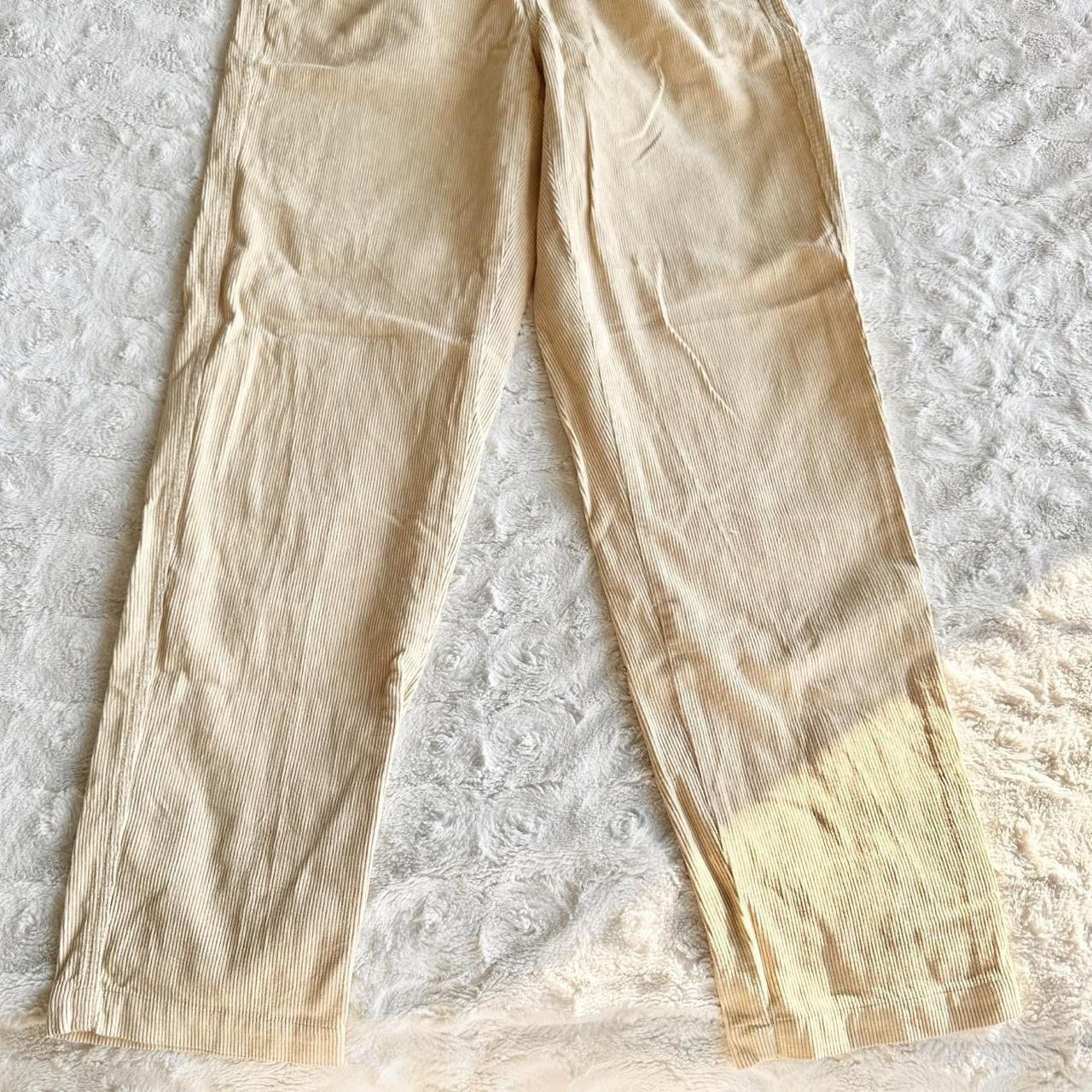 Other Vintage Liz Wear Corduroy Pants Womens 4 Cream High Waist Size 26" / US 2 / IT 38 - 5 Thumbnail