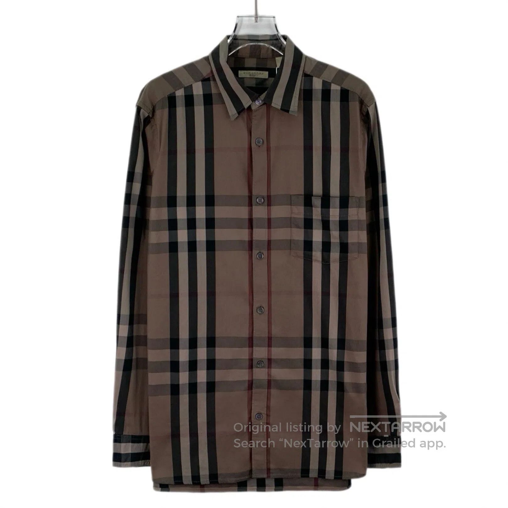 Burberry Burberry Contrast Classic Plaid Design Cotton Lapel Single Size US M / EU 48-50 / 2 - 1 Thumbnail