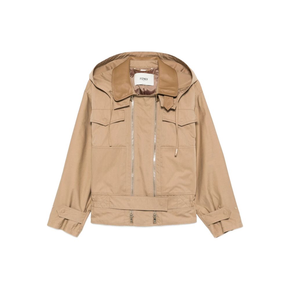 Fendi Fendi NEUTRALS Jackets - Bomber Jackets Size S / US 4 / IT 40 - 1 Thumbnail