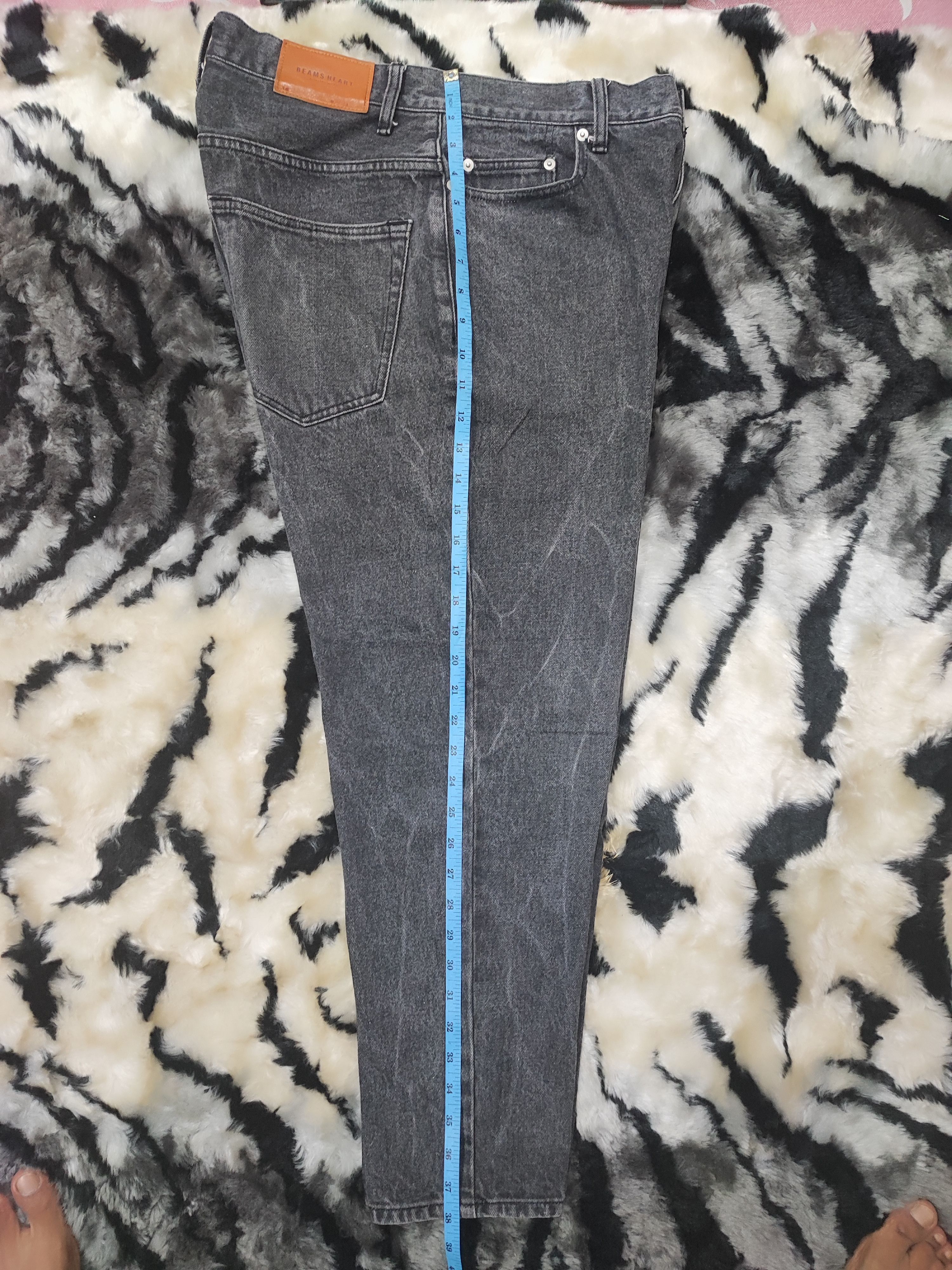 Beams Plus Beams Heart Black Jeans Distressed Grunge Erd Size US 31 - 14 Thumbnail