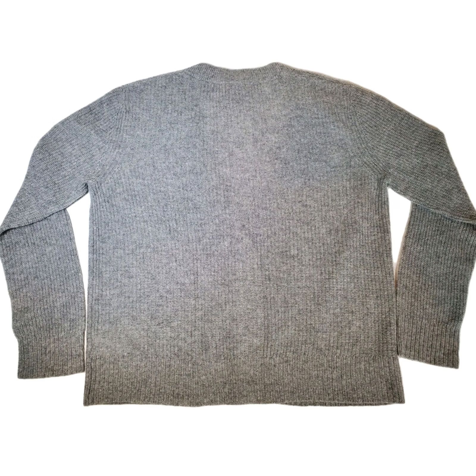 ATM Anthony Thomas Melillo ATM Anthony Thomas Melillo 100% Cashmere Cardigan Heather Fog Women's M Knit V-Neck Long Sleeve Cardigan Size M / US 6-8 / IT 42-44 - 5 Thumbnail