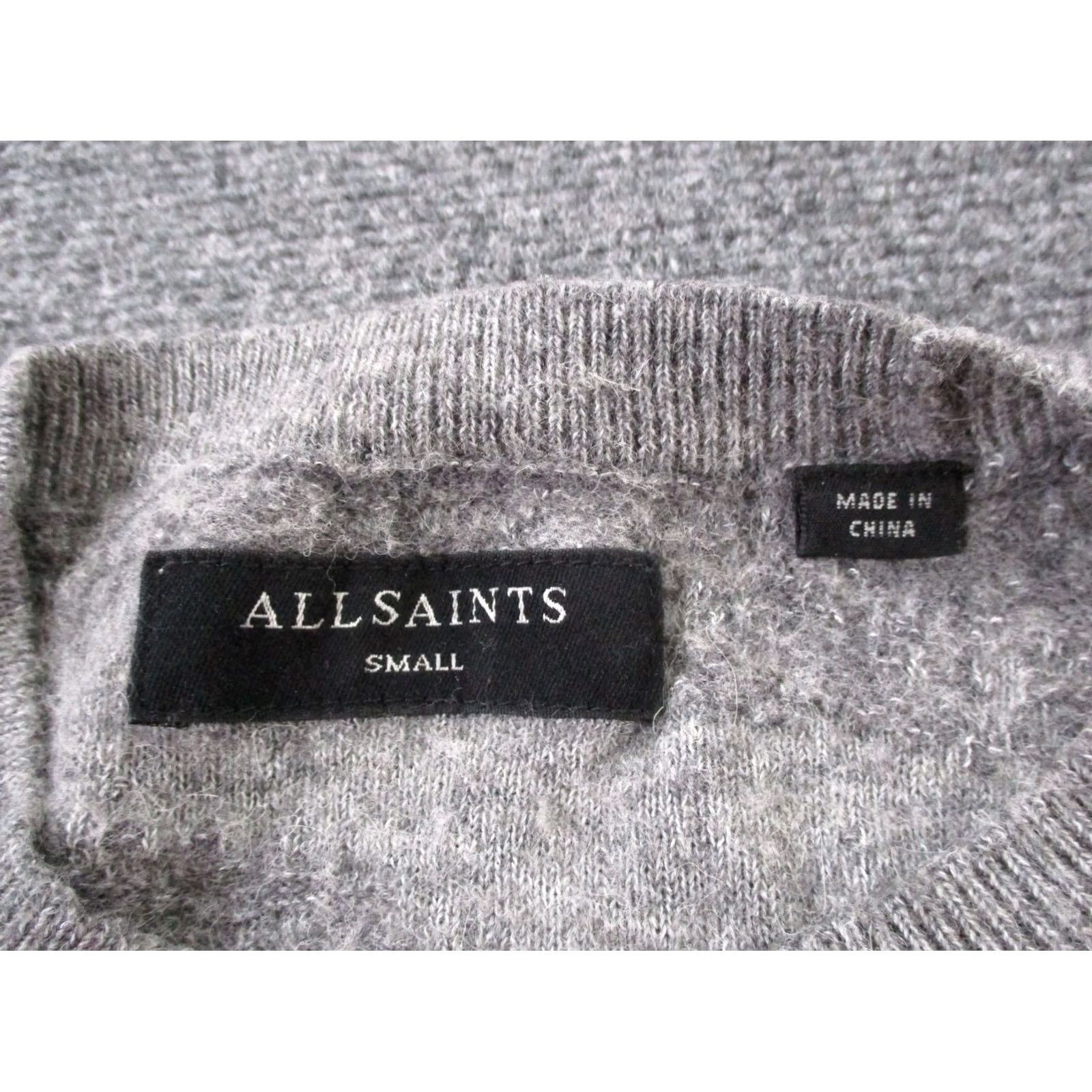 Allsaints AllSaints Sweater Men S Gray Wool Blend Enzo Crew Pullover Classic Preppy Modern Size US S / EU 44-46 / 1 - 7 Thumbnail