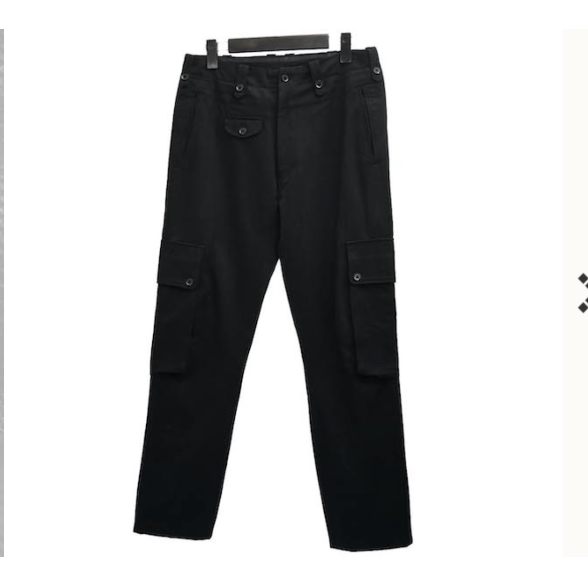 Image of Yohji Yamamoto Pour Homme Aw2005 Cotton Linen Cargo Pants in Black, Men's (Size 31)