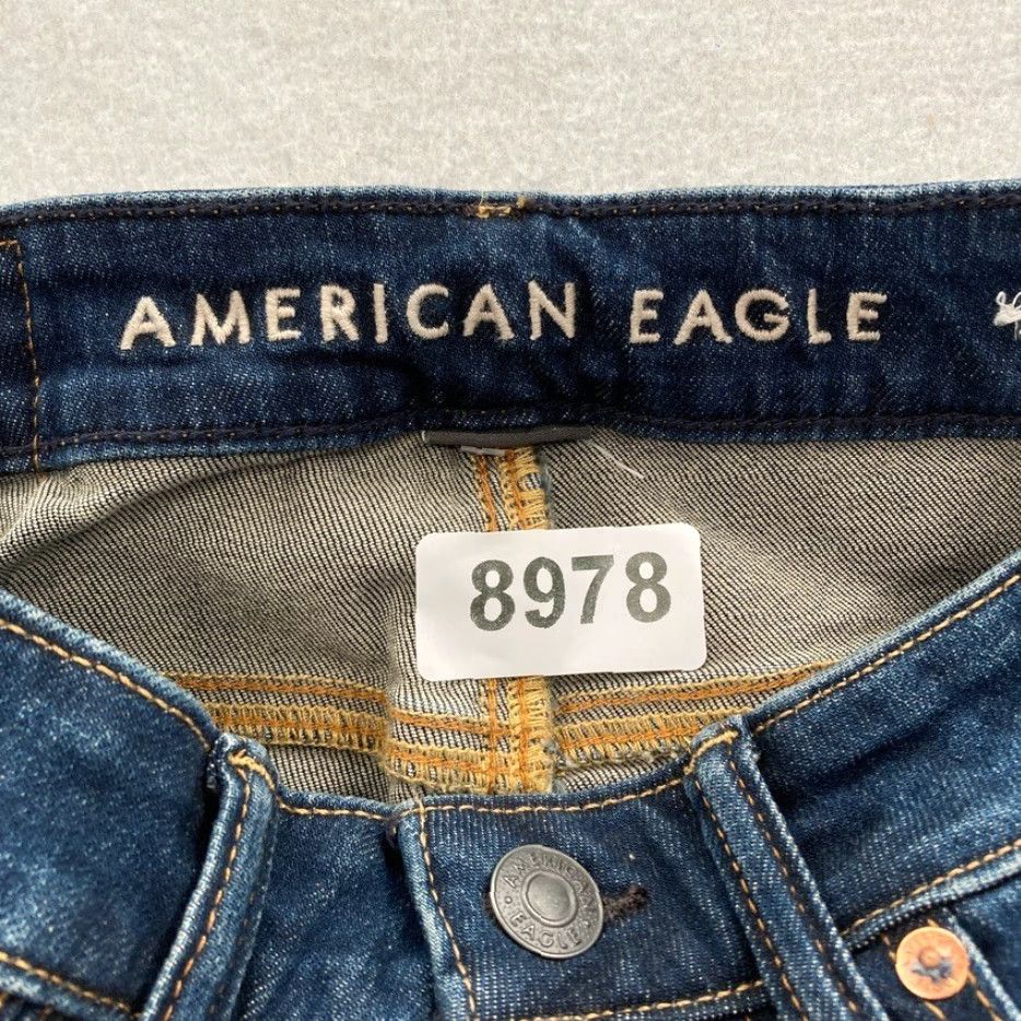 American Eagle Outfitters American Eagle Jeans Mens 26x28 Athletic Tapered Leg Dark Wash Blue Denim Pants Size US 26 / EU 42 - 4 Thumbnail