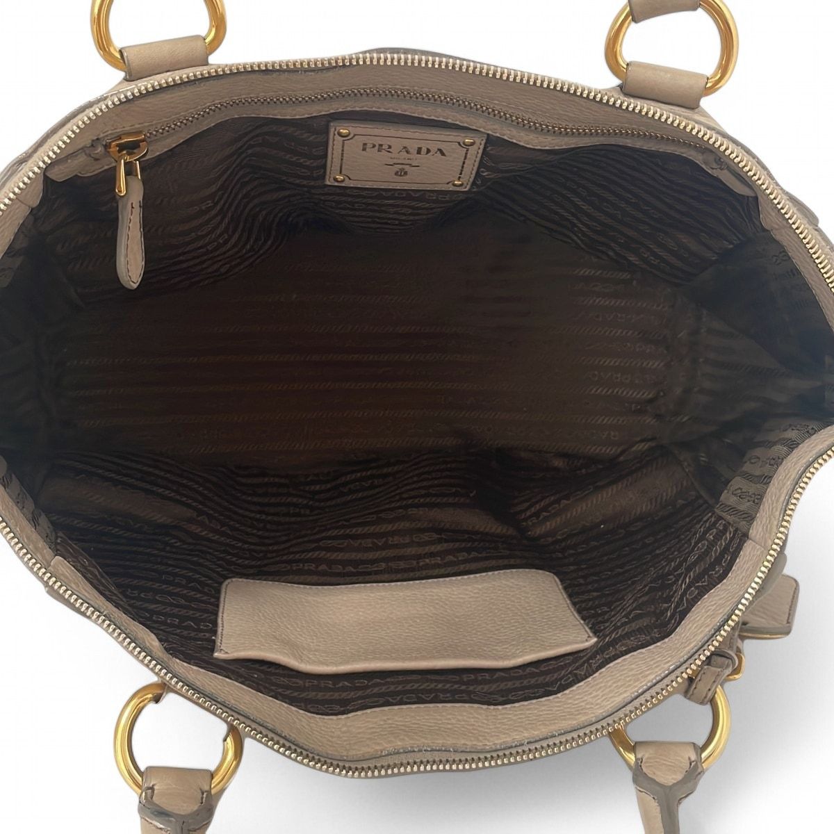 Prada Prada - Deer Leather Handbag Shoulder Bag Gold Hardware Size ONE SIZE - 3 Thumbnail