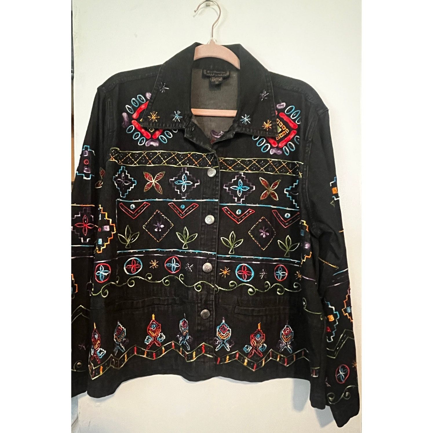 Vintage Vintage Y2K New Direction Black Denim Unique Jacket X-Large Size XL / US 12-14 / IT 48-50 - 1 Thumbnail