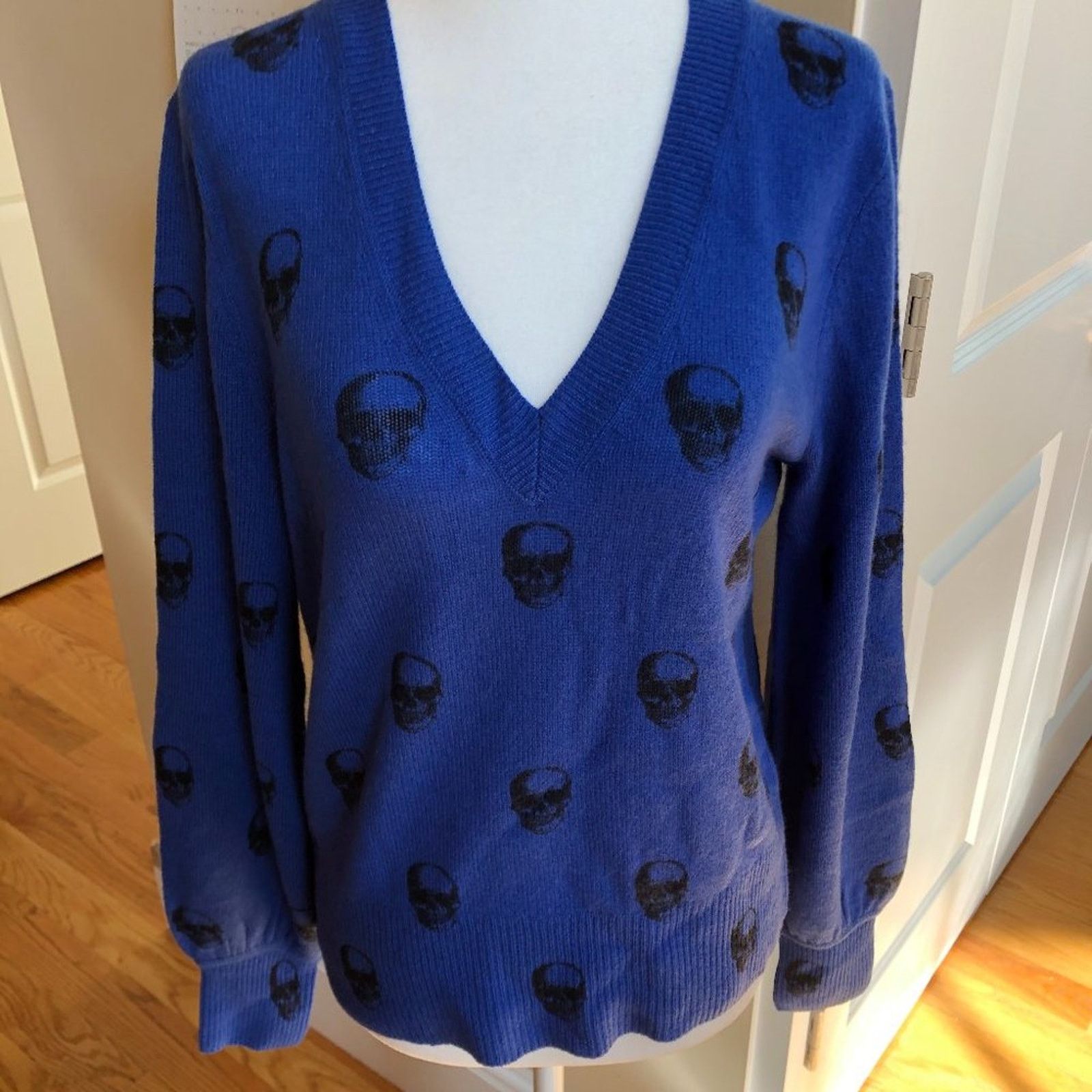 360Cashmere 360 Cashmere Skull Print Cashmere Sweater Size XS / US 0-2 / IT 36-38 - 4 Thumbnail