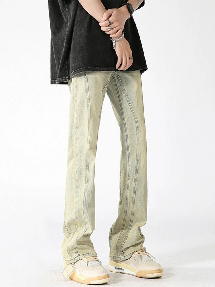 Japanese Brand Men's American straight casual cIeanfit flared jeans Size US 32 / EU 48 - 3 Thumbnail