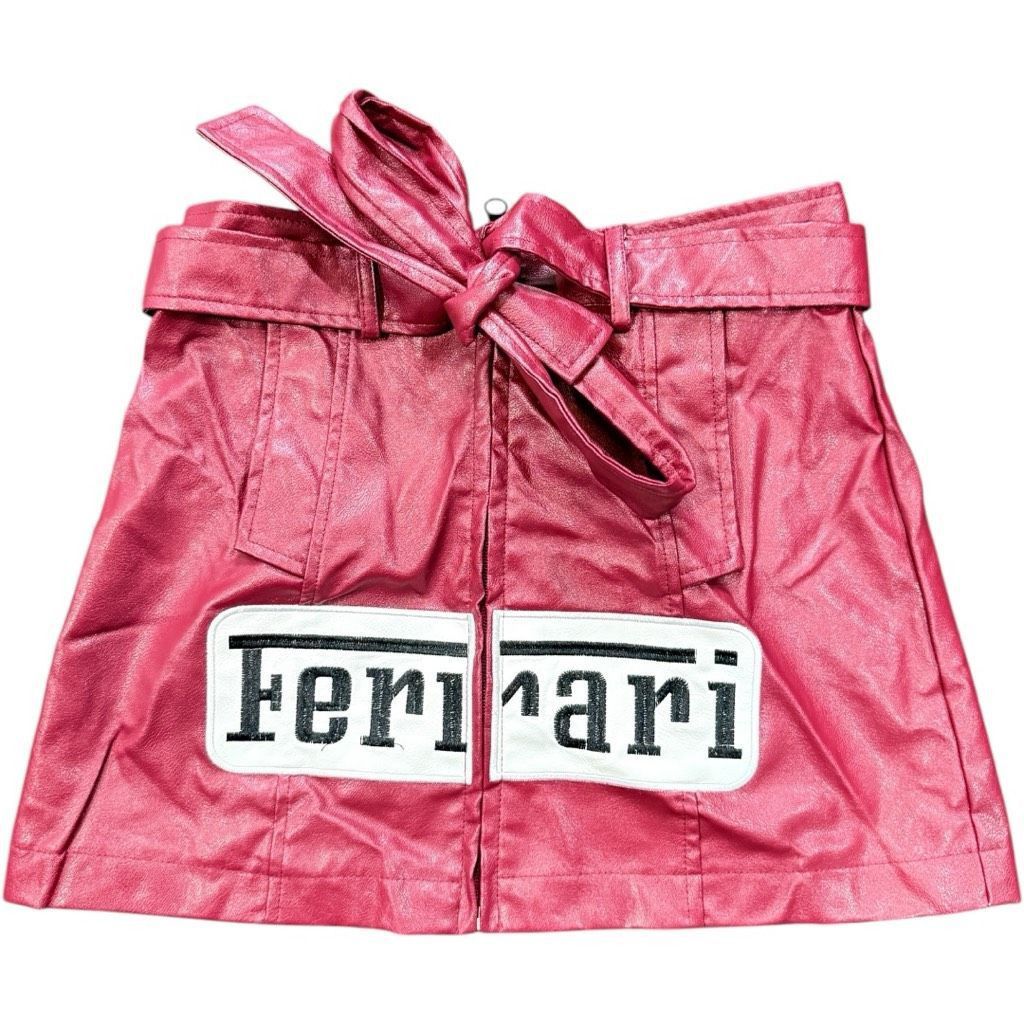 Ferrari FERRARI Vintage Ferrari Maroon Red Faux Leather Mini Skirt B Size 24" / US 00 / IT 34 - 1 Thumbnail