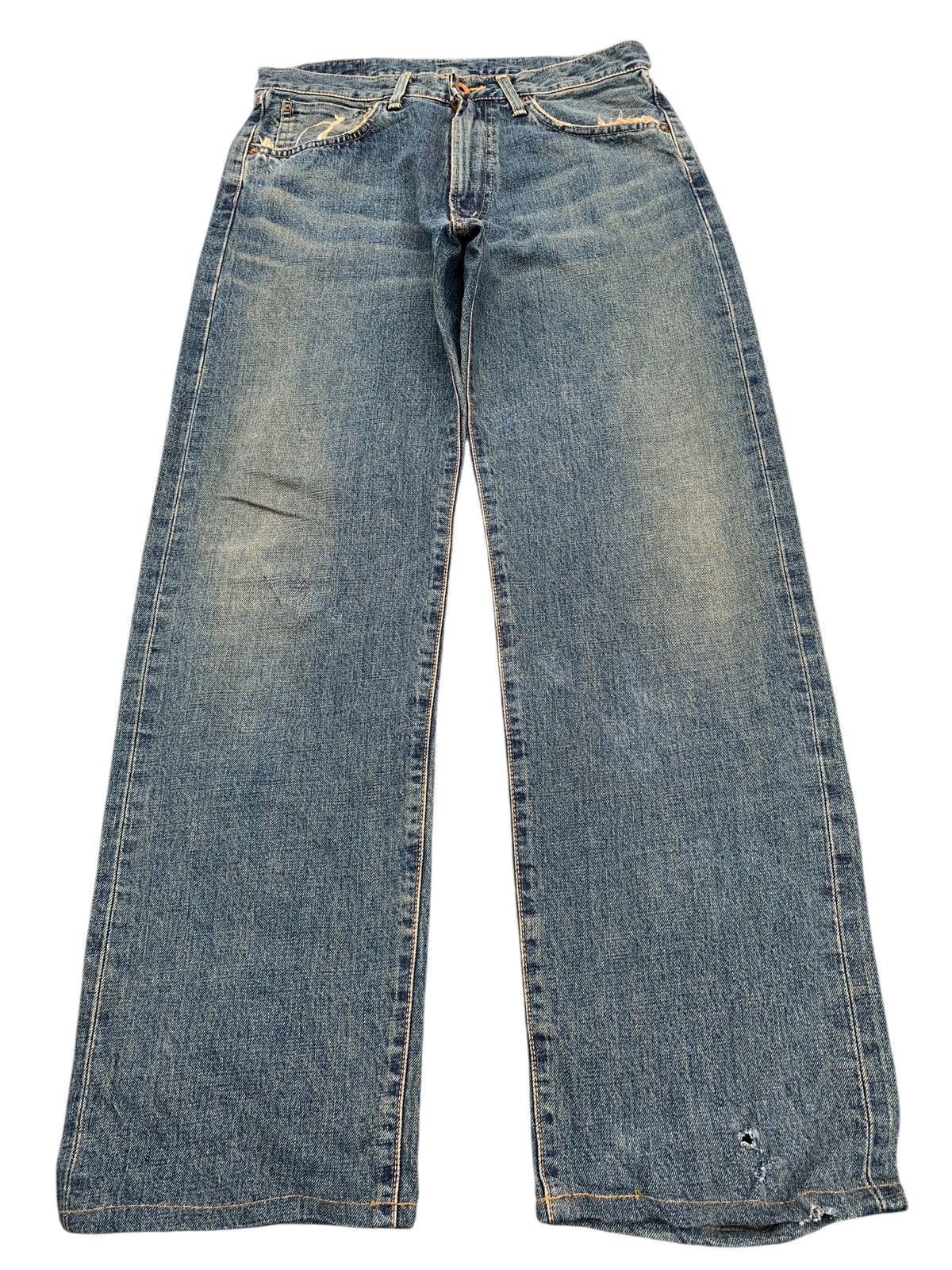 Kapital VINTAGE EDWIN 505 SELVEDGE BAGGY RUSTY DISTRESSED DENIM Size US 32 / EU 48 - 2 Thumbnail