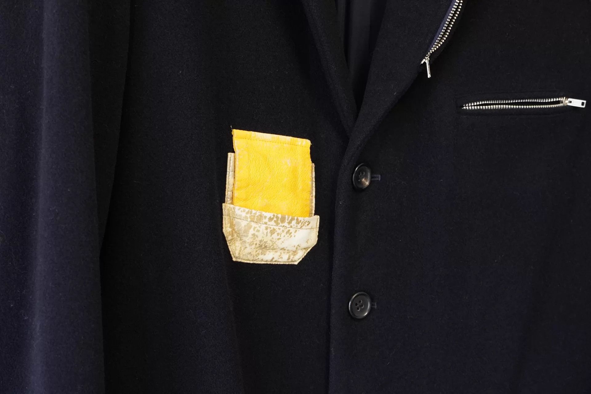 Yohji Yamamoto YohjiYamamoto 1990AW Cracked Patchwork Leather Zip Jkt Size US M / EU 48-50 / 2 - 3 Thumbnail