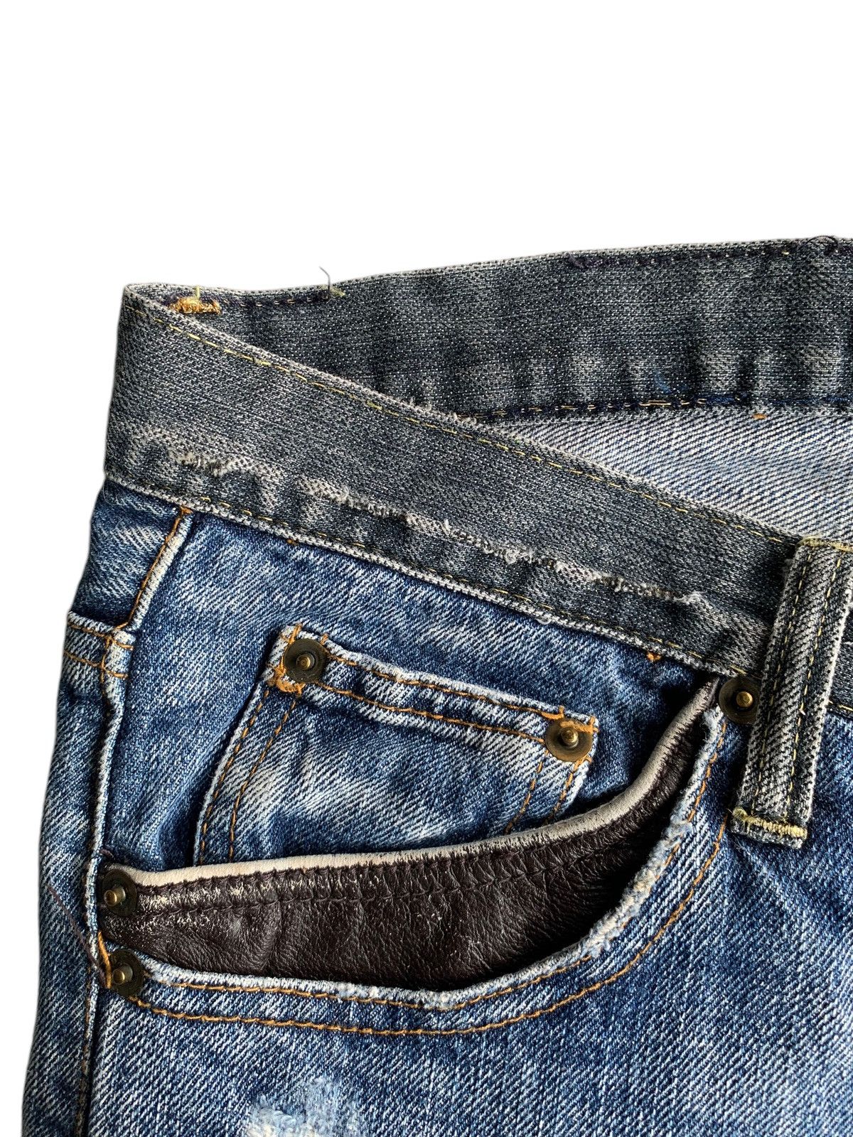 PPFM BreathMint Brthbeath Japanese Punk style Distressed Denim🎌☠️ Size US 34 / EU 50 - 15 Thumbnail