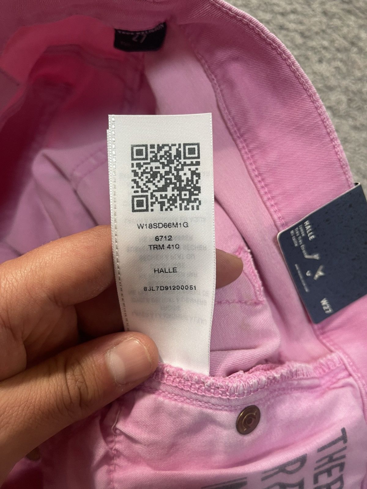 True Religion True Religion Halle Mid Rise Super Skinny NEW Pink size 27 Size 26" / US 2 / IT 38 - 21 Thumbnail