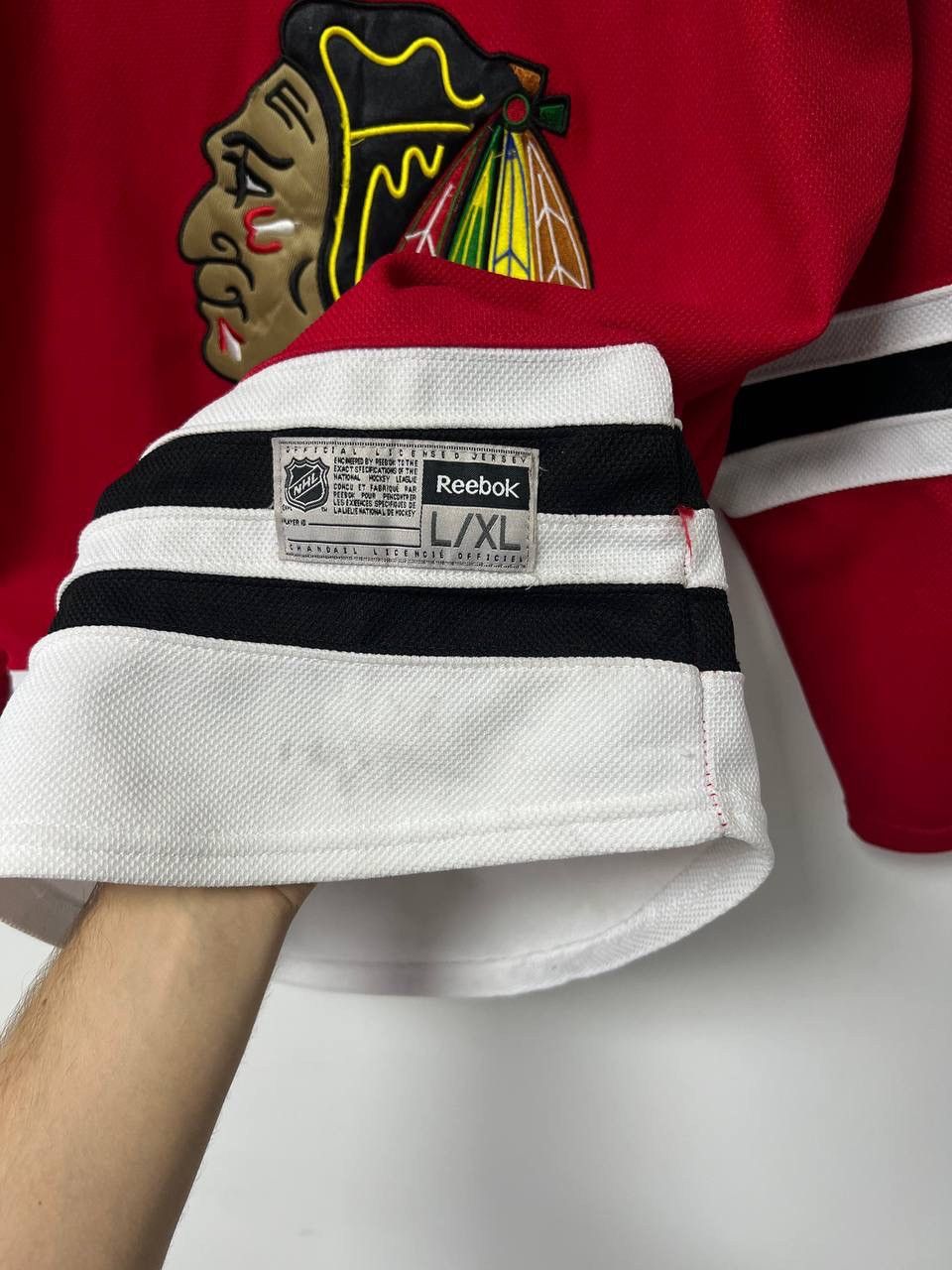 Reebok Chicago Blackhawks #50 Crawford Ice Hockey Jersey Kids L/XL Size US XXS / EU 40 - 21 Thumbnail