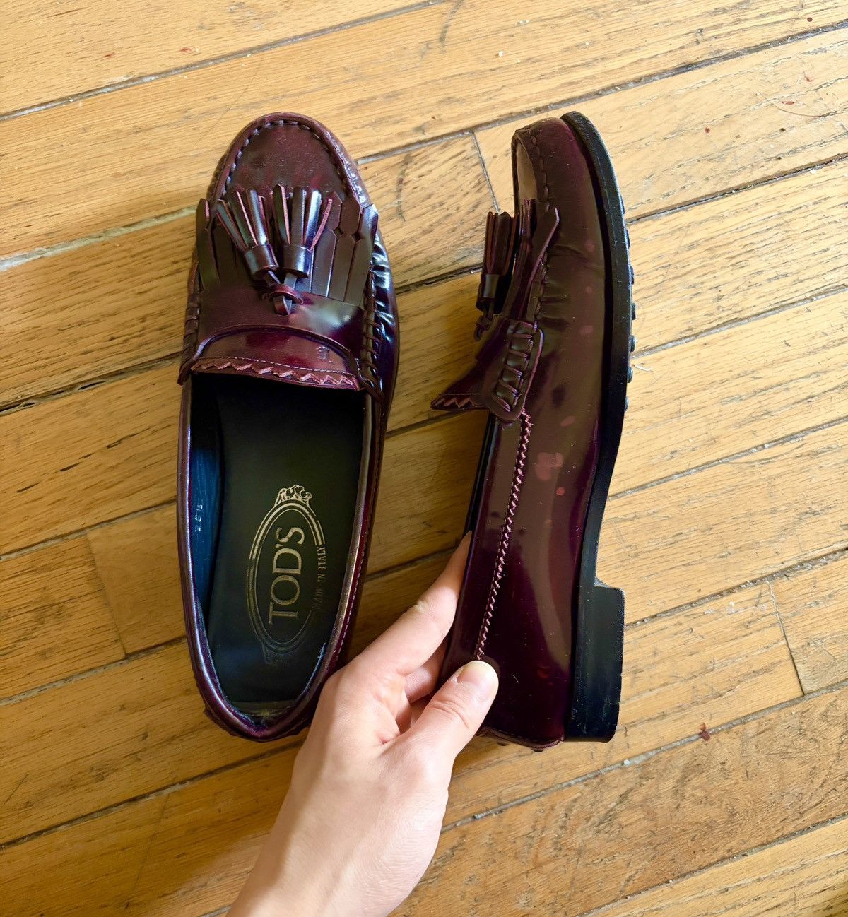 Tod's Tod’s Oxblood Loafers Size US 5.5 / IT 35.5 - 2 Thumbnail