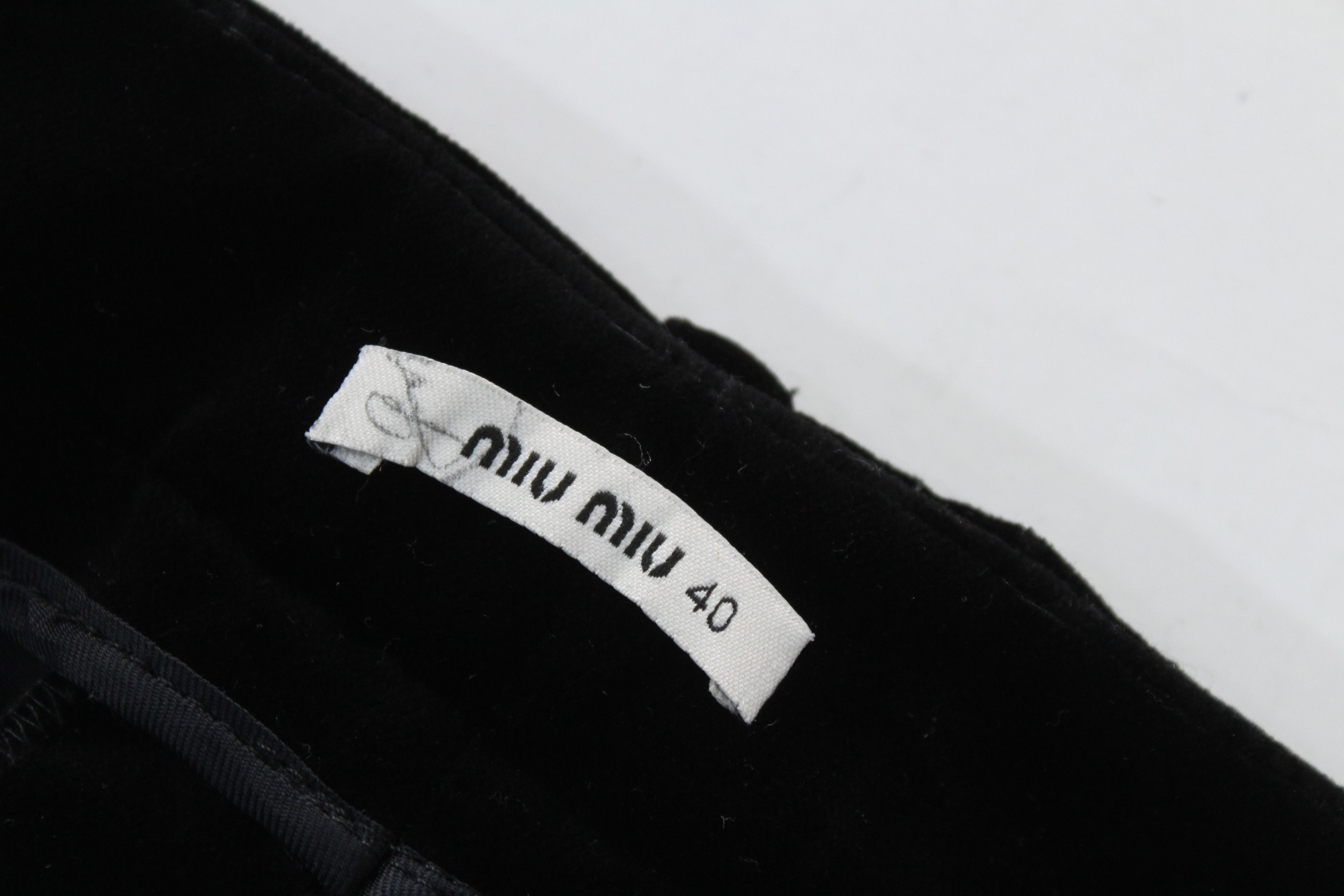 Miu Miu Miu Miu Black Velvet Ankle Zip Trousers Pants IT 40 Size 27" / US 4 / IT 40 - 11 Thumbnail