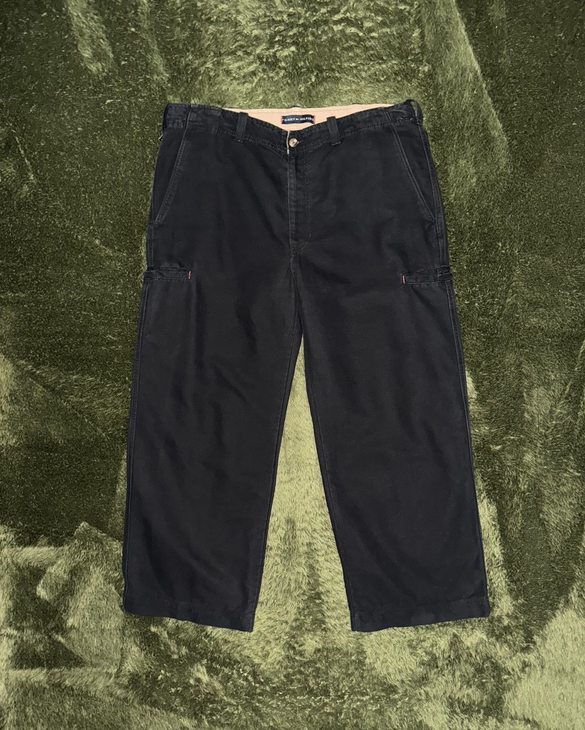 Tommy Hilfiger [W36/L32] TOMMY HILFIGER Japan Hidden Cargo Pants Black Size US 36 / EU 52 - 1 Thumbnail
