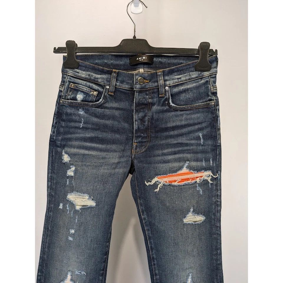 Amiri o1rshd1 MX1 Ultrasuede Jean in Deep Classic Blue Size US 38 / EU 54 - 4 Thumbnail