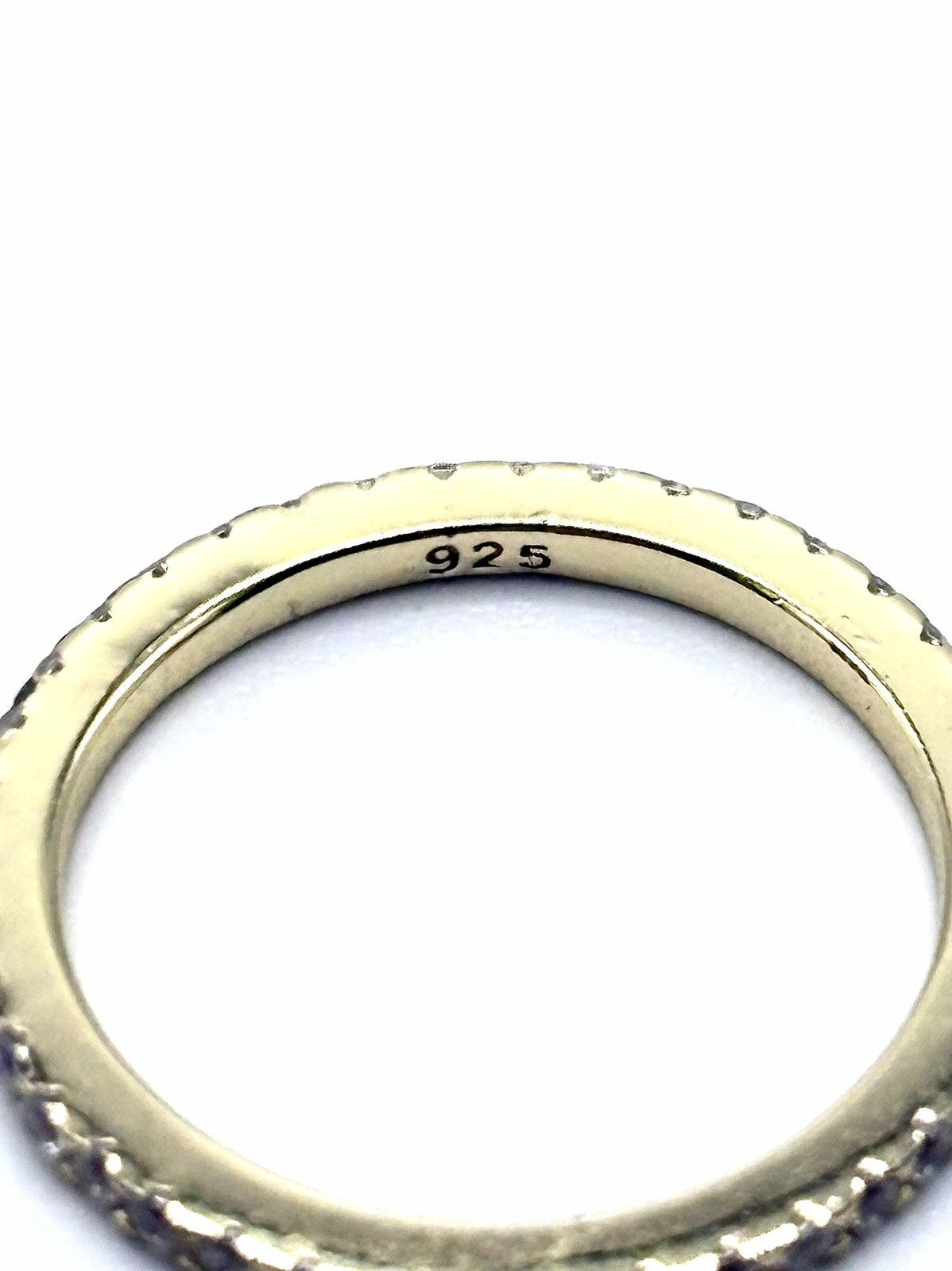 Other Gold-tone .925 Sterling Silver Eternity Band Ring sz 5 Size ONE SIZE - 4 Thumbnail