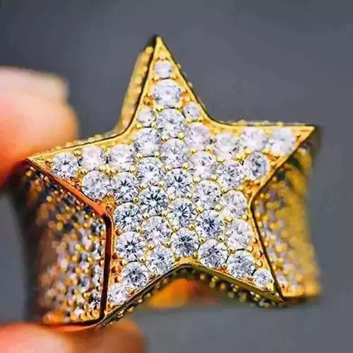Jewelry Rhinestones Pentagram Five Star Rings🔥🔥🔥 Size ONE SIZE - 4 Thumbnail