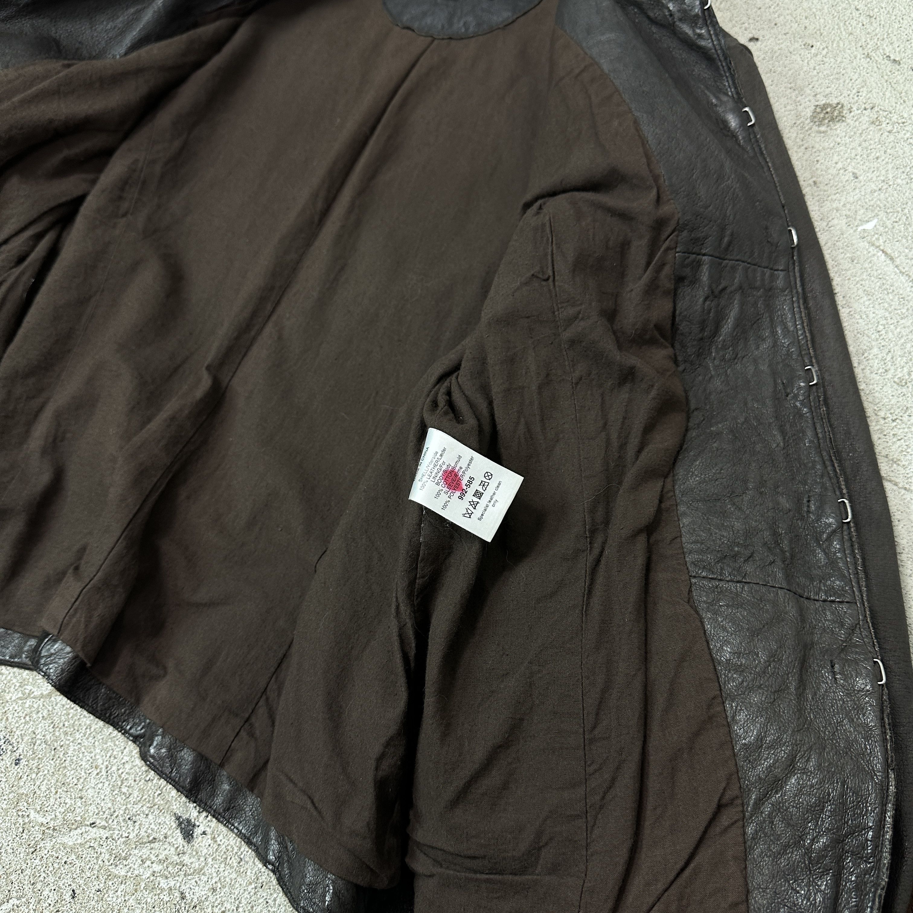 Vintage Vintage Military Styled Leather Napoleon Jacket 00s Size M / US 6-8 / IT 42-44 - 8 Thumbnail