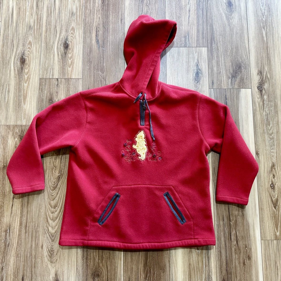 Disney Vintage Disney Store Winnie The Pooh Embroidered Hoodie Size L / US 10 / IT 46 - 1 Thumbnail