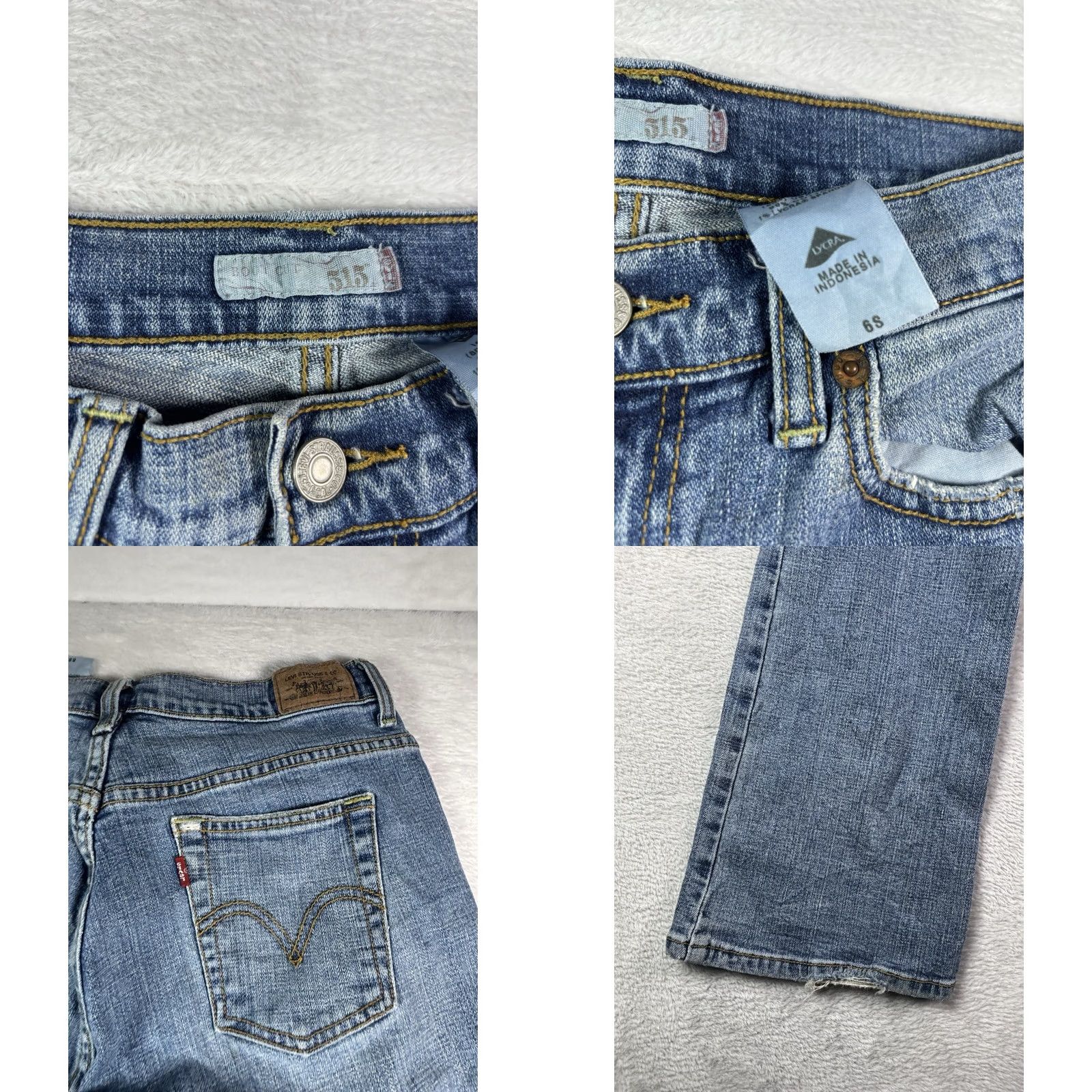 Levi's VINTAGE Levi's 515 Jeans Women's Size 6 Bootscut Blue Medium Wash Denim Flare 90s Size 28" / US 6 / IT 42 - 8 Thumbnail