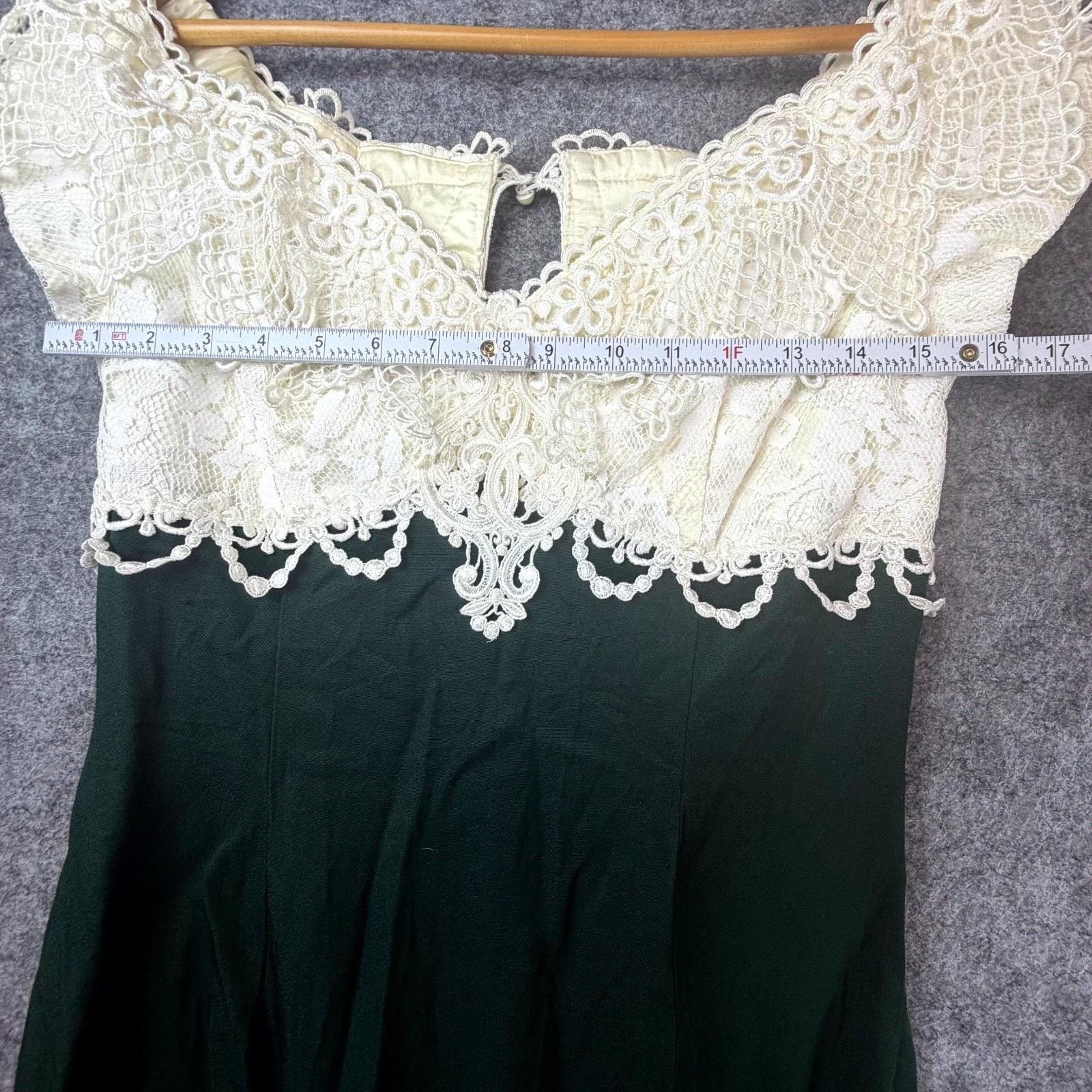 Jessica McClintock Vintage Jessica McClintock Dress 12 Green Bridal Evening Size XL / US 12-14 / IT 48-50 - 6 Thumbnail