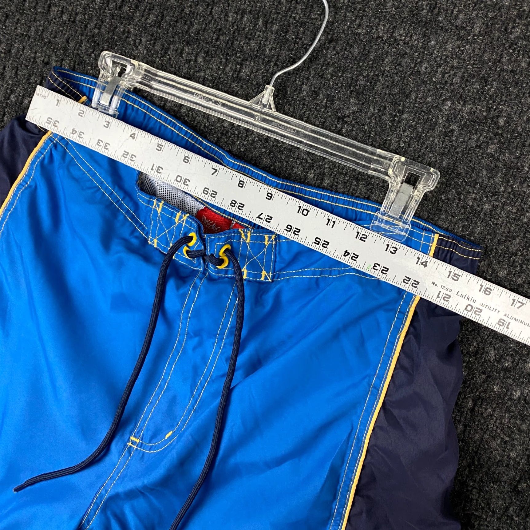 Mossimo VINTAGE Mossimo Swim Trunks Board Shorts Blue Green Shark Large L Men 90s y2k Trunks Surfing Beach Logo Hip Hop Grunge Preppy Size US 33 - 6 Thumbnail
