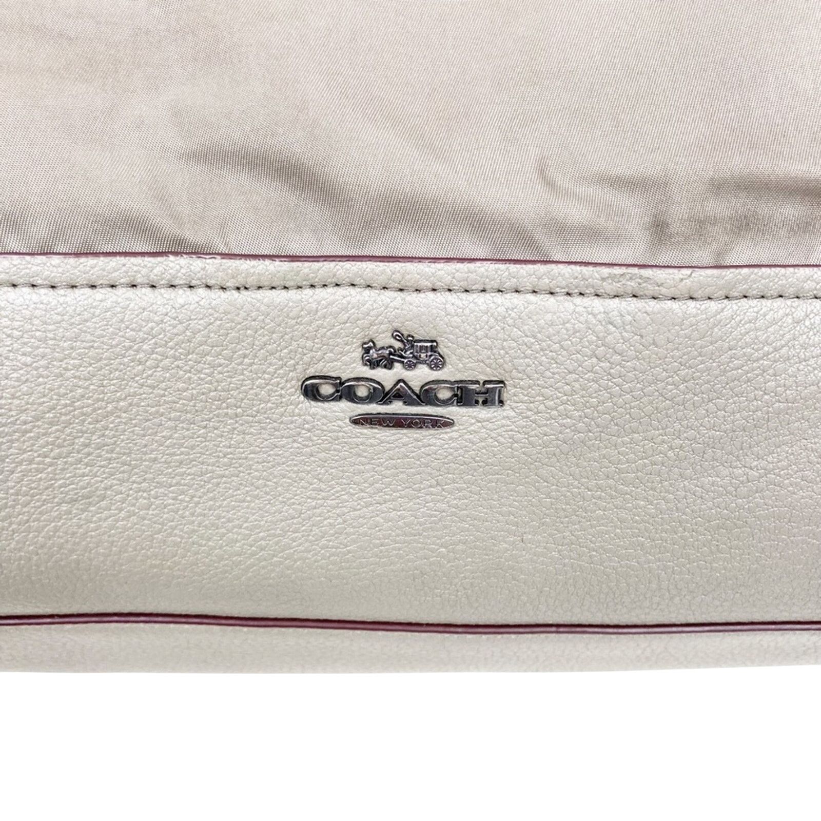Coach Coach Nylon and Leather Tote Shoulder Bag F57903 Size ONE SIZE - 4 Thumbnail