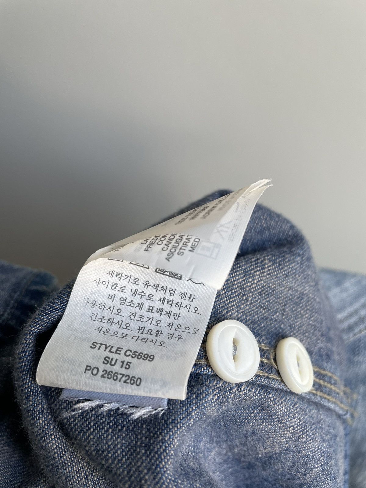 J.Crew Light Wash Denim Work Shirt Workshirt Size US M / EU 48-50 / 2 - 8 Thumbnail