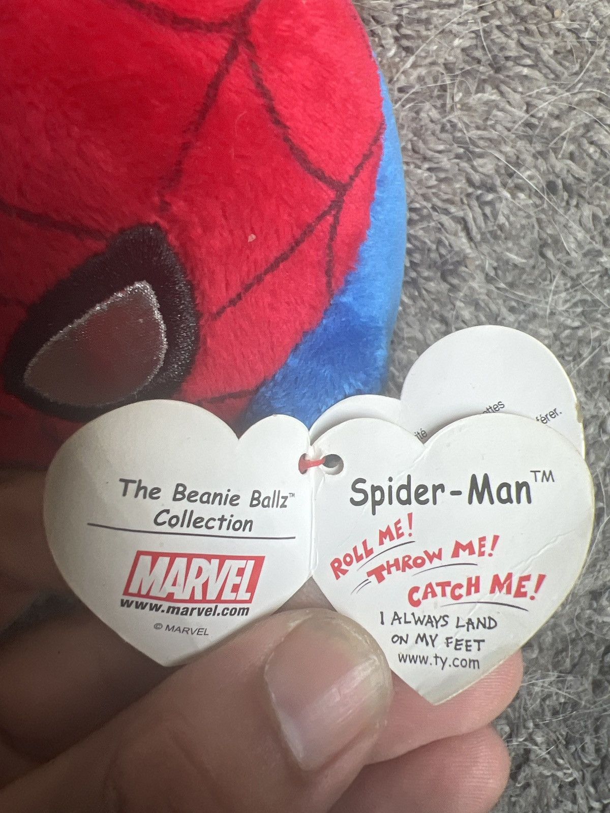 Marvel Comics 2014 Marvel Ty Spider-Man Beanie Ball Size ONE SIZE - 4 Thumbnail