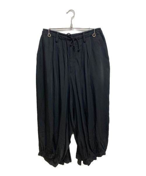 image of Yohji Yamamoto Pour Homme Cupro Twill Crow Pants in Black, Men's (Size 30)