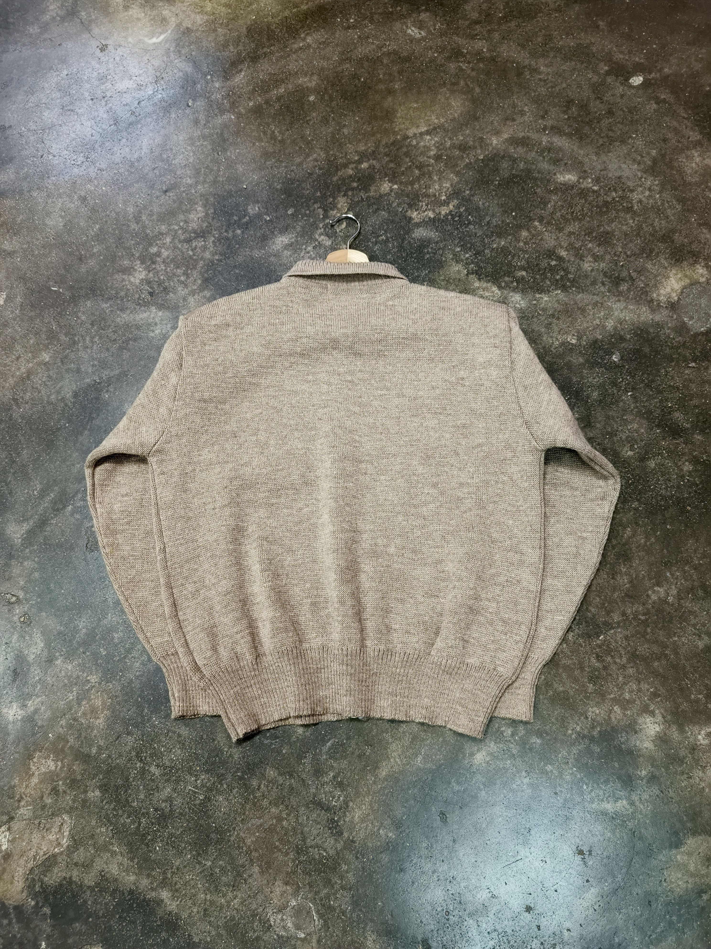 Other UK 90S UK MADE REMPLOY SUEDE WOOL ZIP KNIT JACKET Size US L / EU 52-54 / 3 - 7 Thumbnail