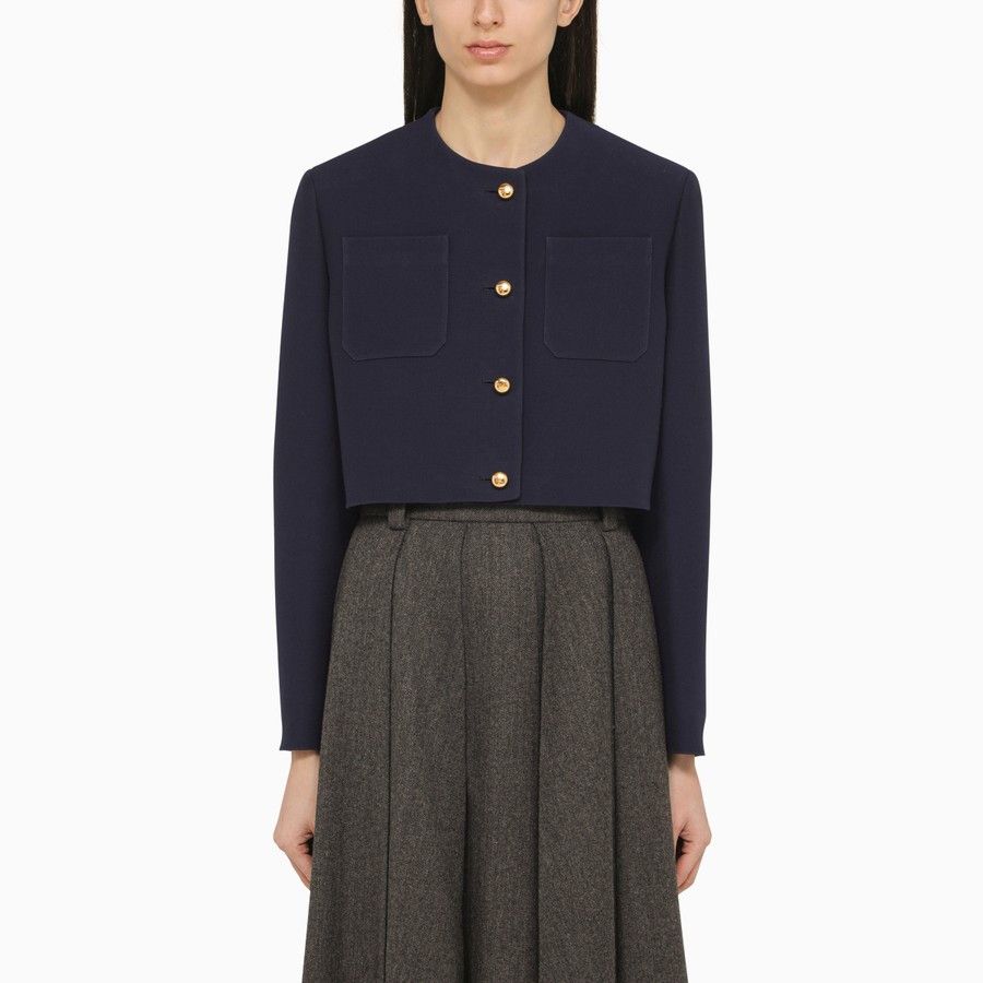 Prada o1d2blof0924 Single-breasted Jacket in Blue Size M / US 6-8 / IT 42-44 - 1 Thumbnail