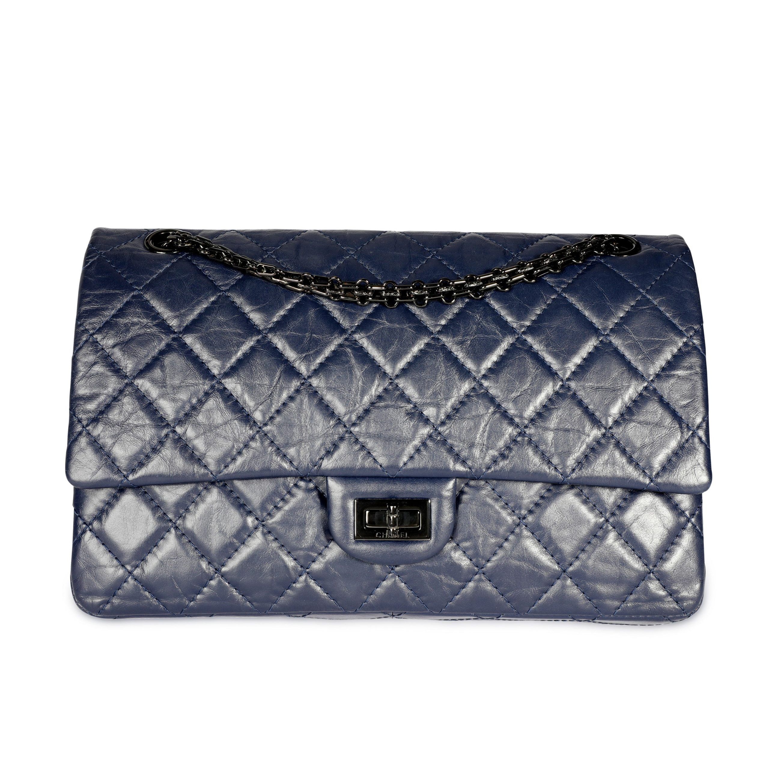 Chanel Navy Quilted Aged Calfskin 2.55 Reissue 226 Bag
