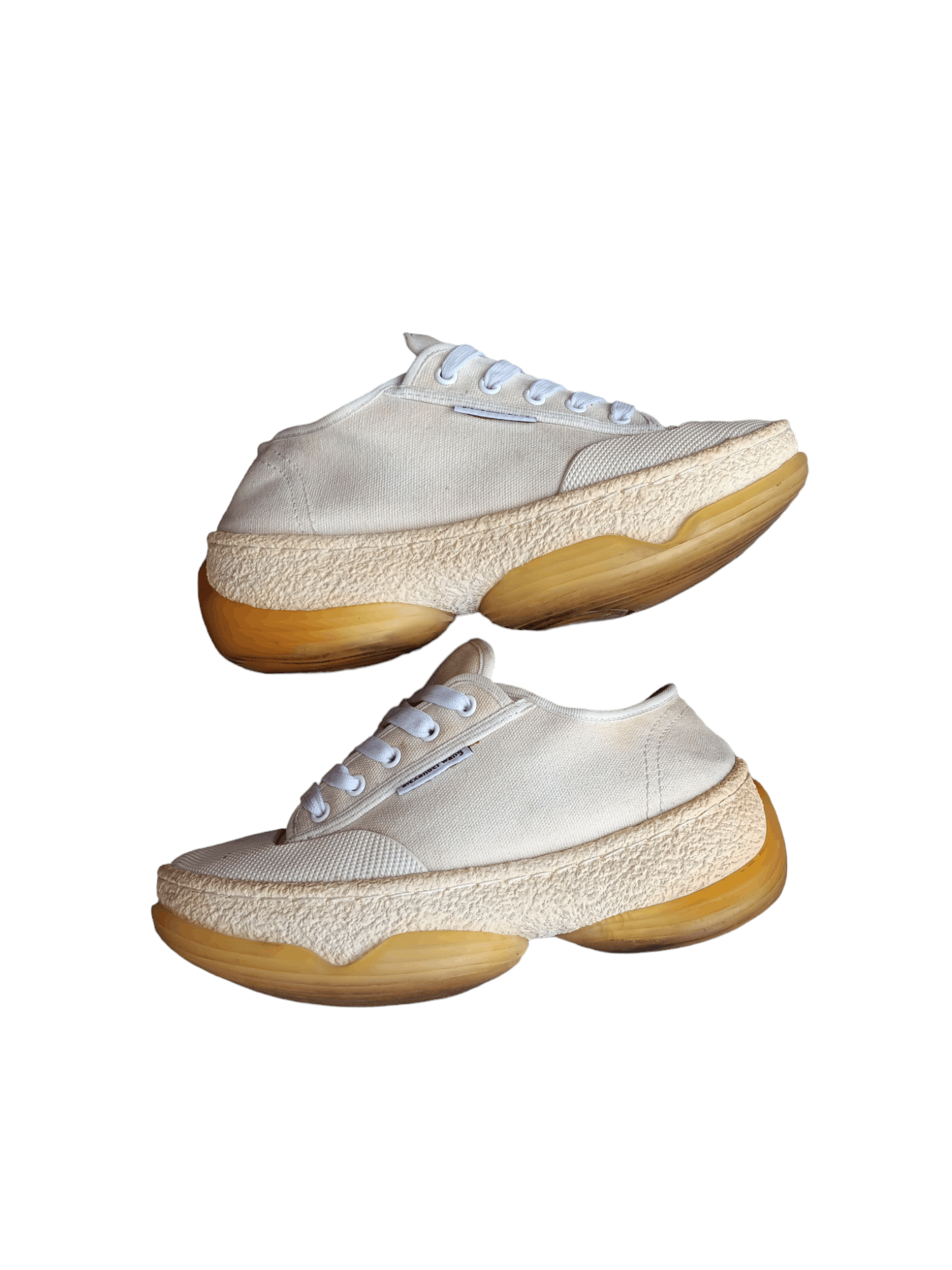 Alexander Wang × Designer × Japanese Brand ALEXANDER WANG A1 WHITE CANVAS LOW TOP SNEAKER Size US 6 / IT 36 - 4 Thumbnail