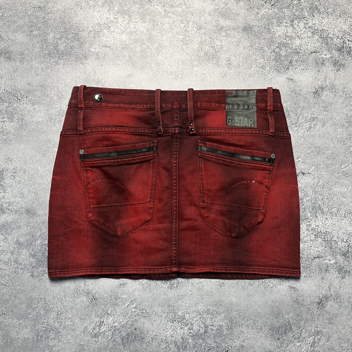 G-Star Vintage G-Star Raw Red Denim Tavi Mini Skirt Y2K Streetwear Size 30" / US 8 / IT 44 - 13 Thumbnail