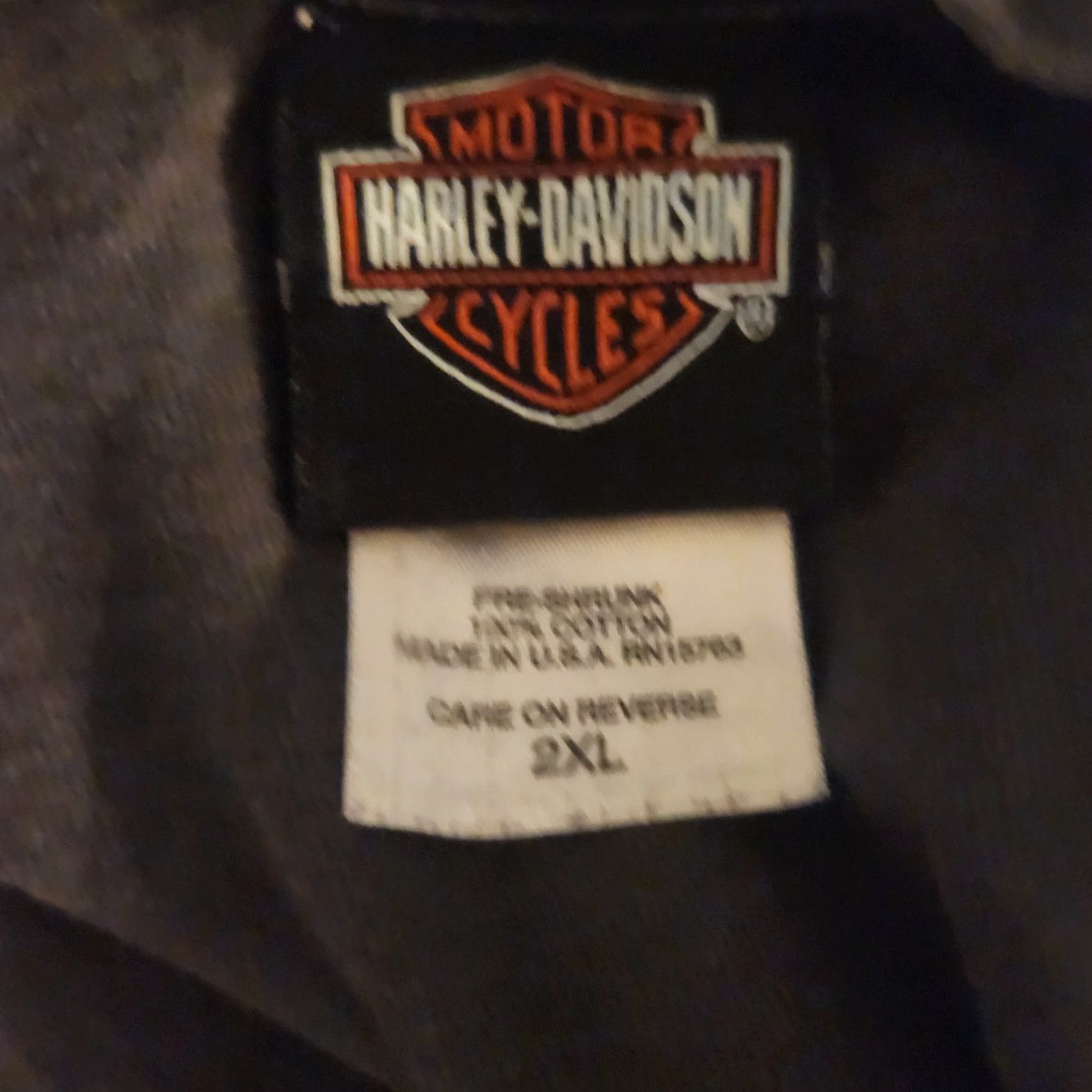 Harley Davidson VINTAGE Harley-Davidson T-Shirt Tee Mens 2XL Black Ohio United States Motor­cycle Short Sleeve Crew Neck Knit Cotton Regular Man Mens Size US XXL / EU 58 / 5 - 6 Thumbnail