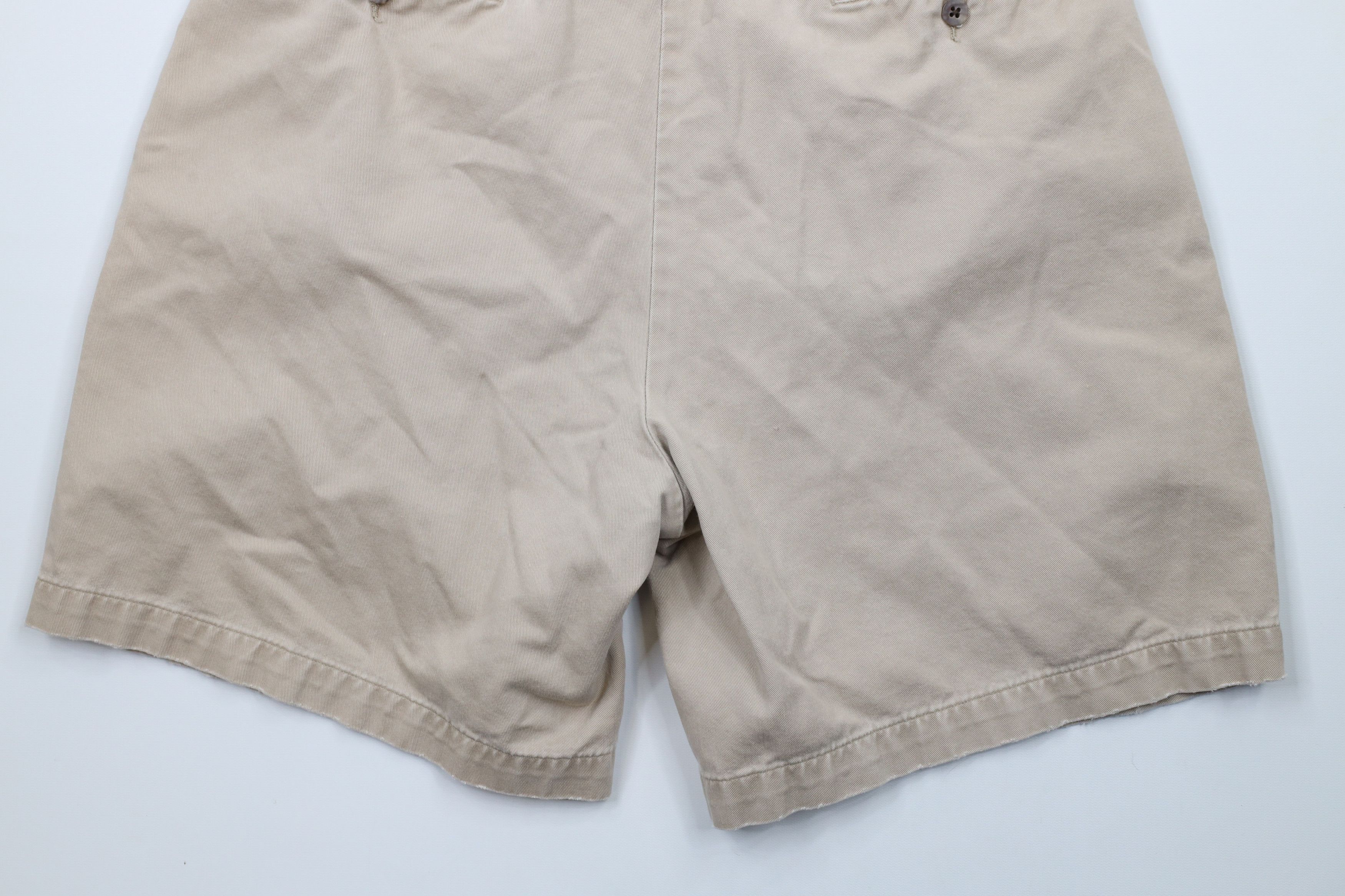 Ralph Lauren × Vintage Vintage 90s Ralph Lauren Above Knee Chino Shorts Beige Size US 32 / EU 48 - 13 Thumbnail