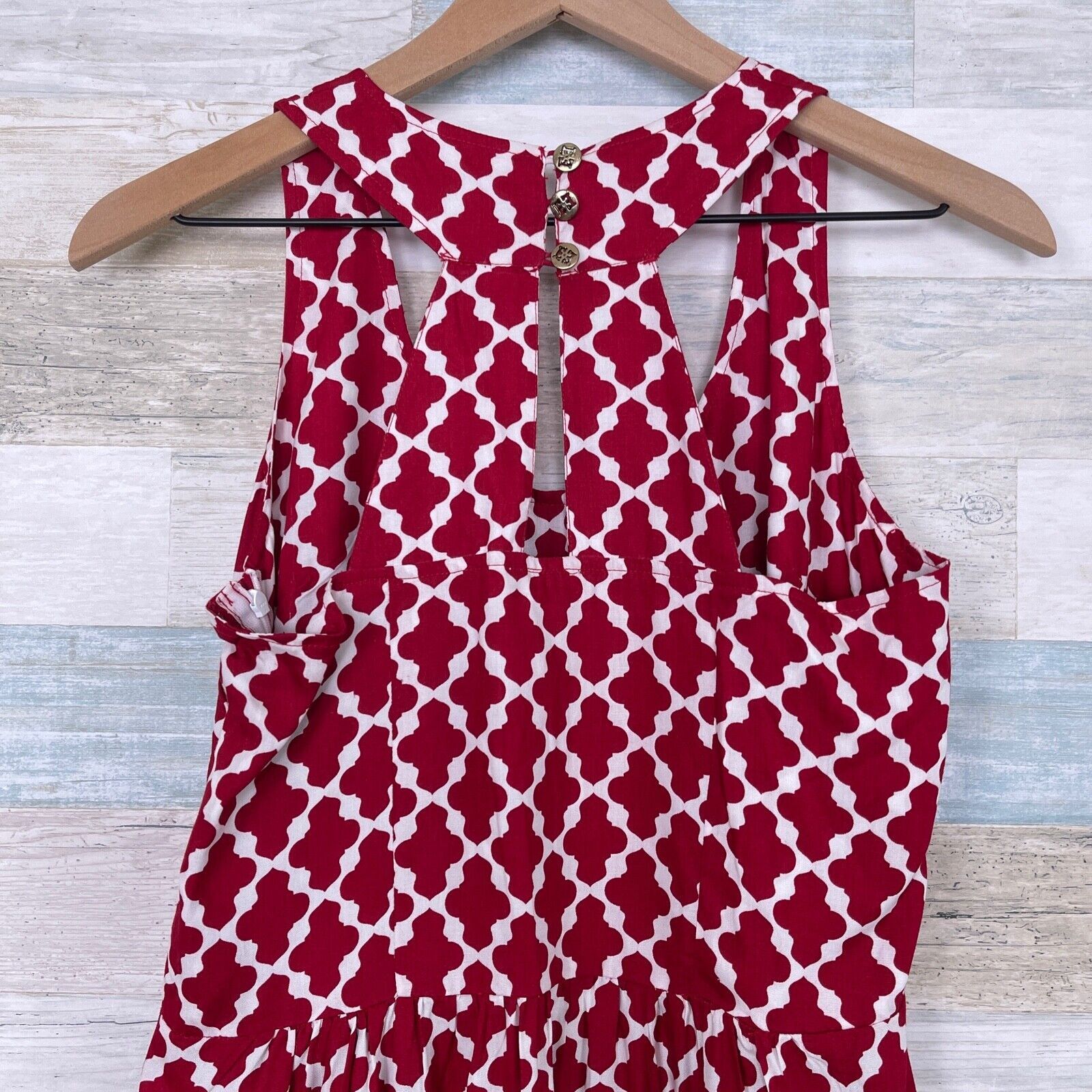 Other Escapada Lyla Dress Red White Print Sleeveless Racerback Me Size M / US 6-8 / IT 42-44 - 5 Thumbnail